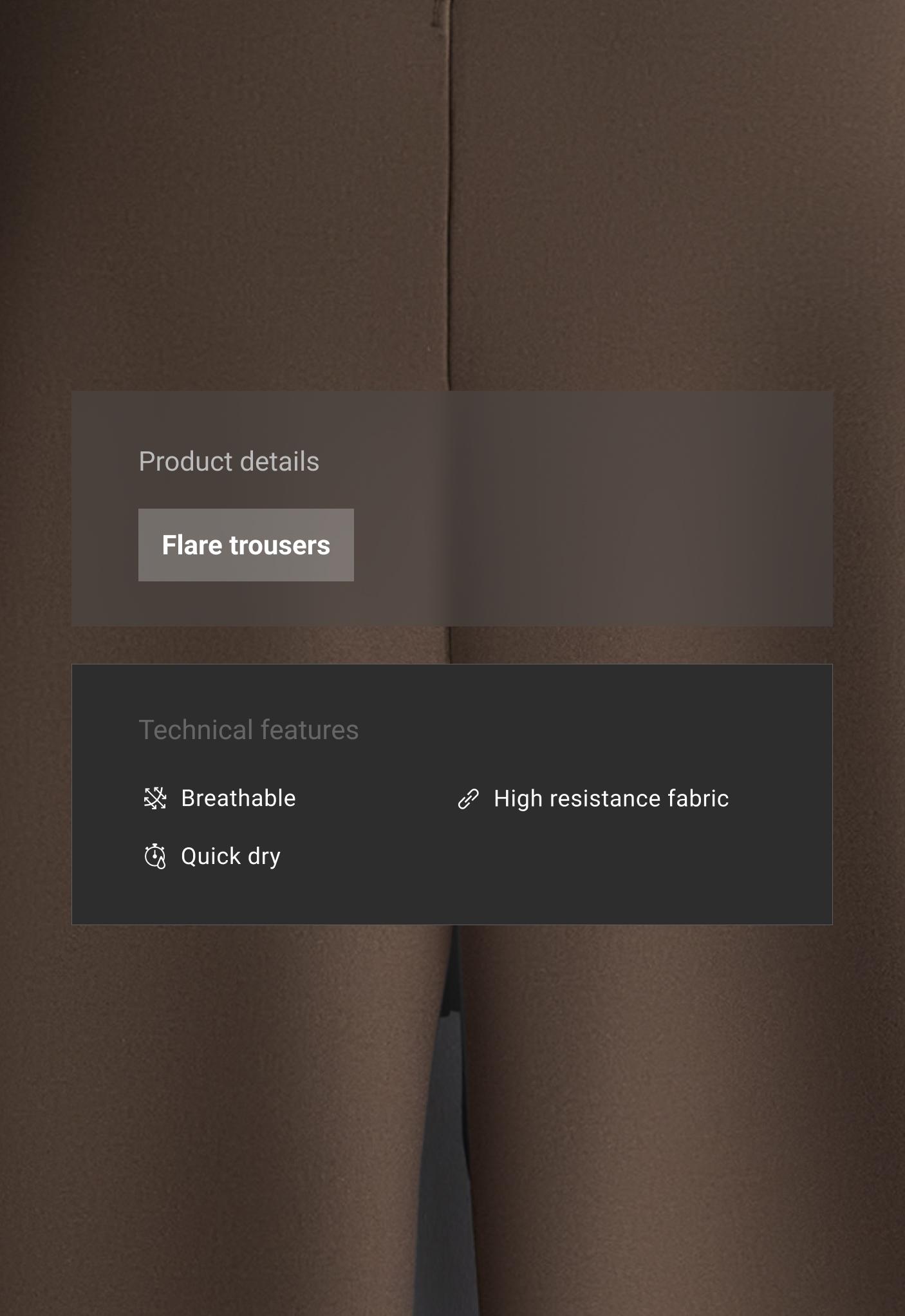 High-rise neoprene-effect flare trousers