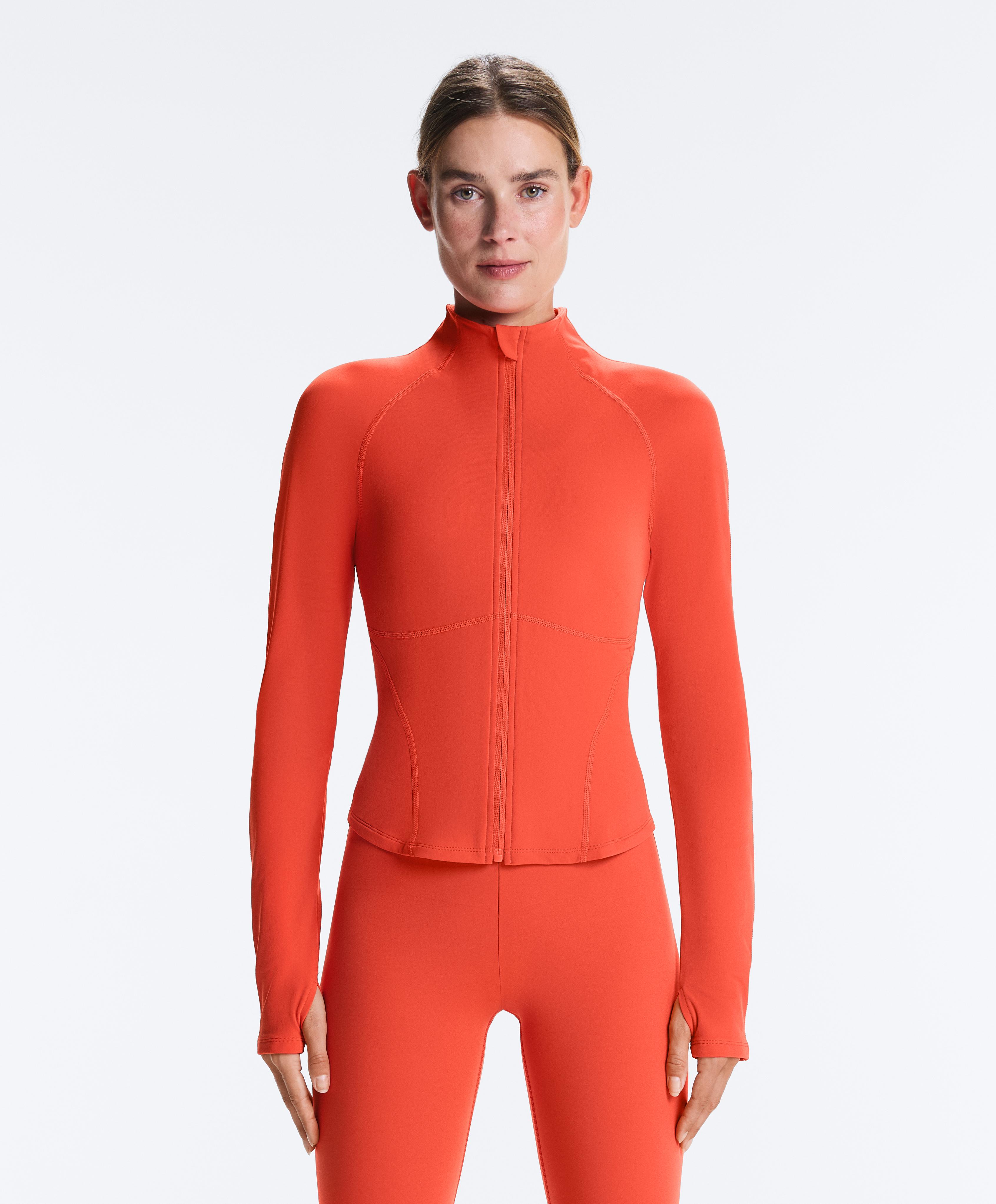 Light warm technical jacket with seams — BRIGHT ORANGE