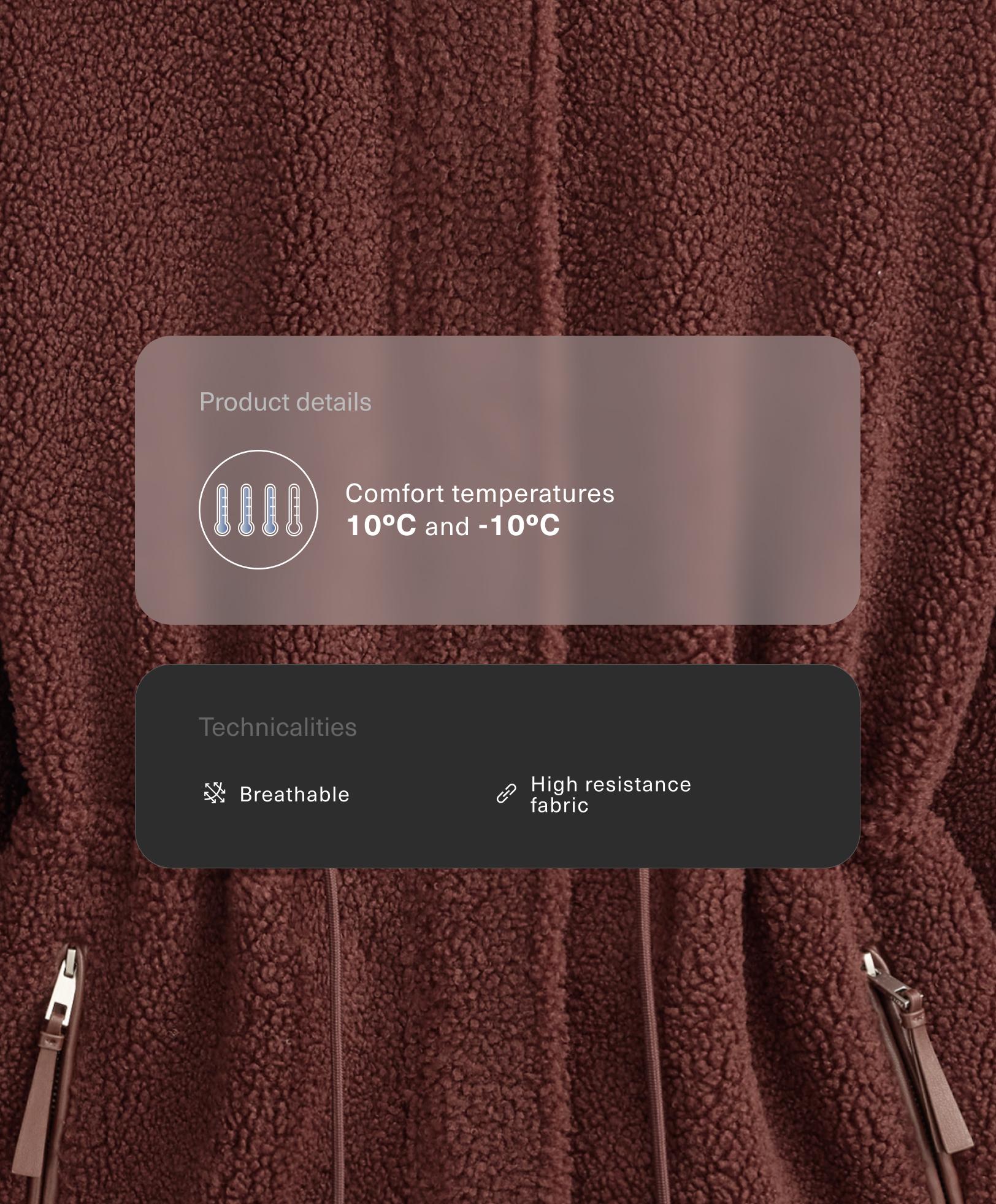 Adjustable waist faux-shearling jacket