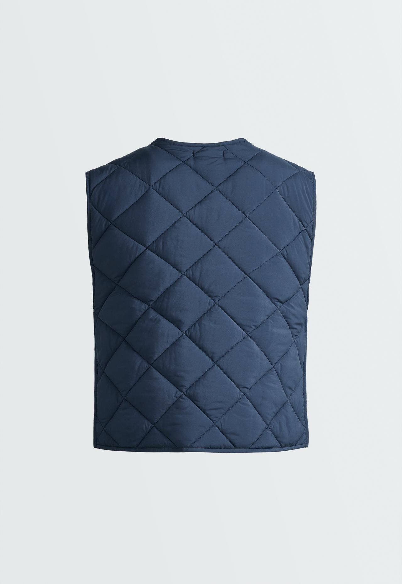 Diamond quilted gilet — NAVY BLUE