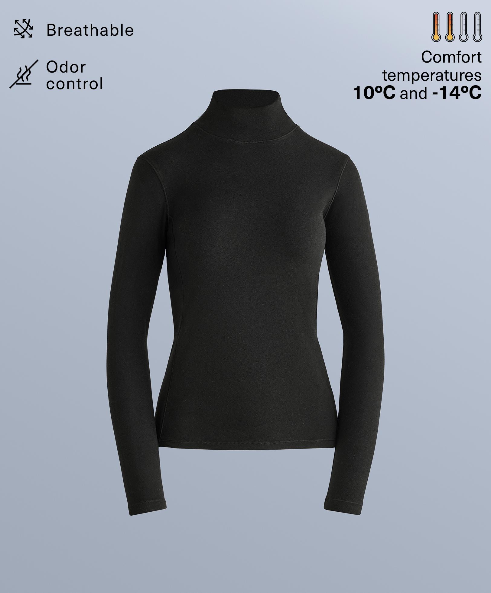 T-shirt thermique base layer polaire col montant T-shirt thermique base layer polaire col montant