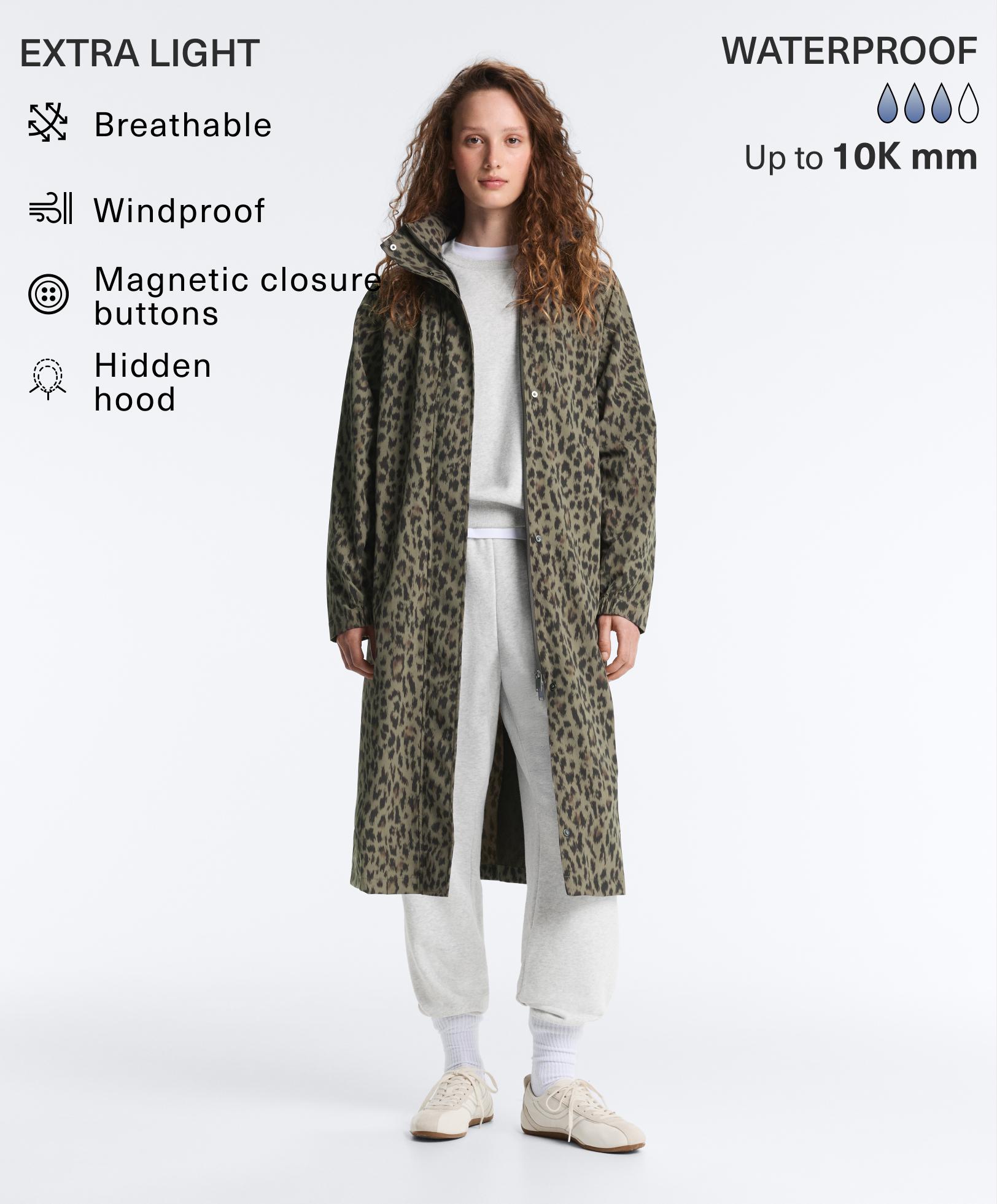 Casaco comprido extraleve impermeável 10k