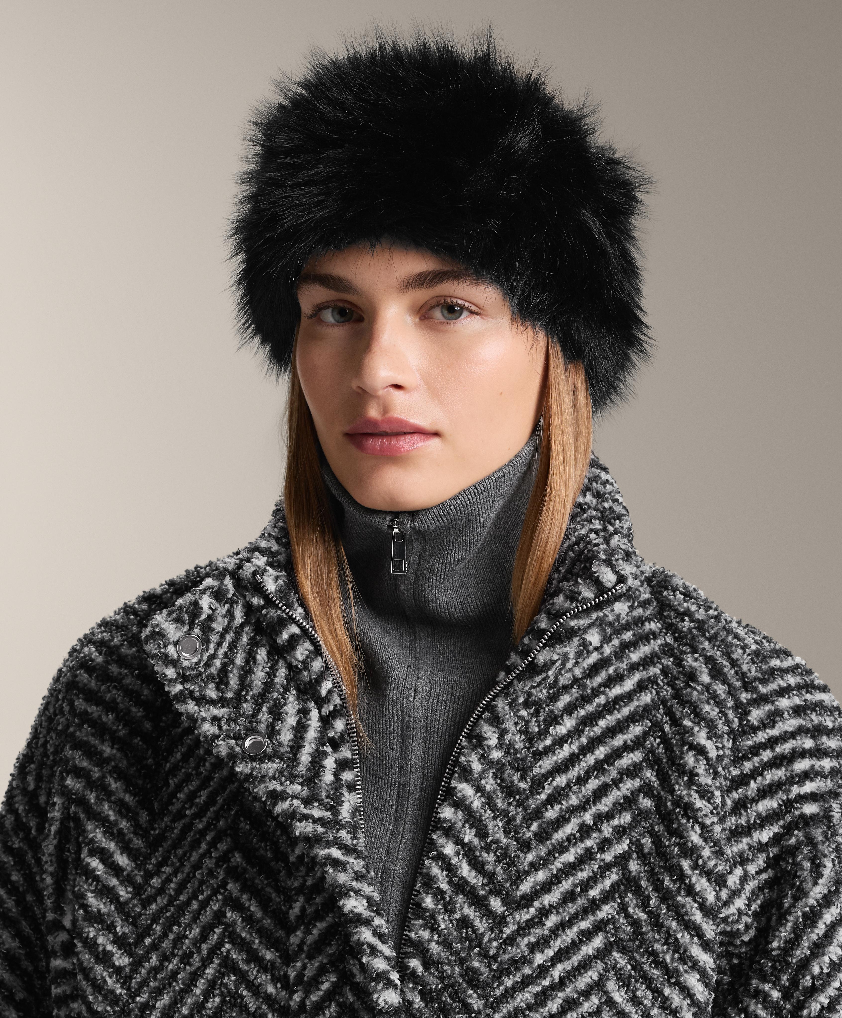 Bandeau à cheveux effet fourrure 10 cm