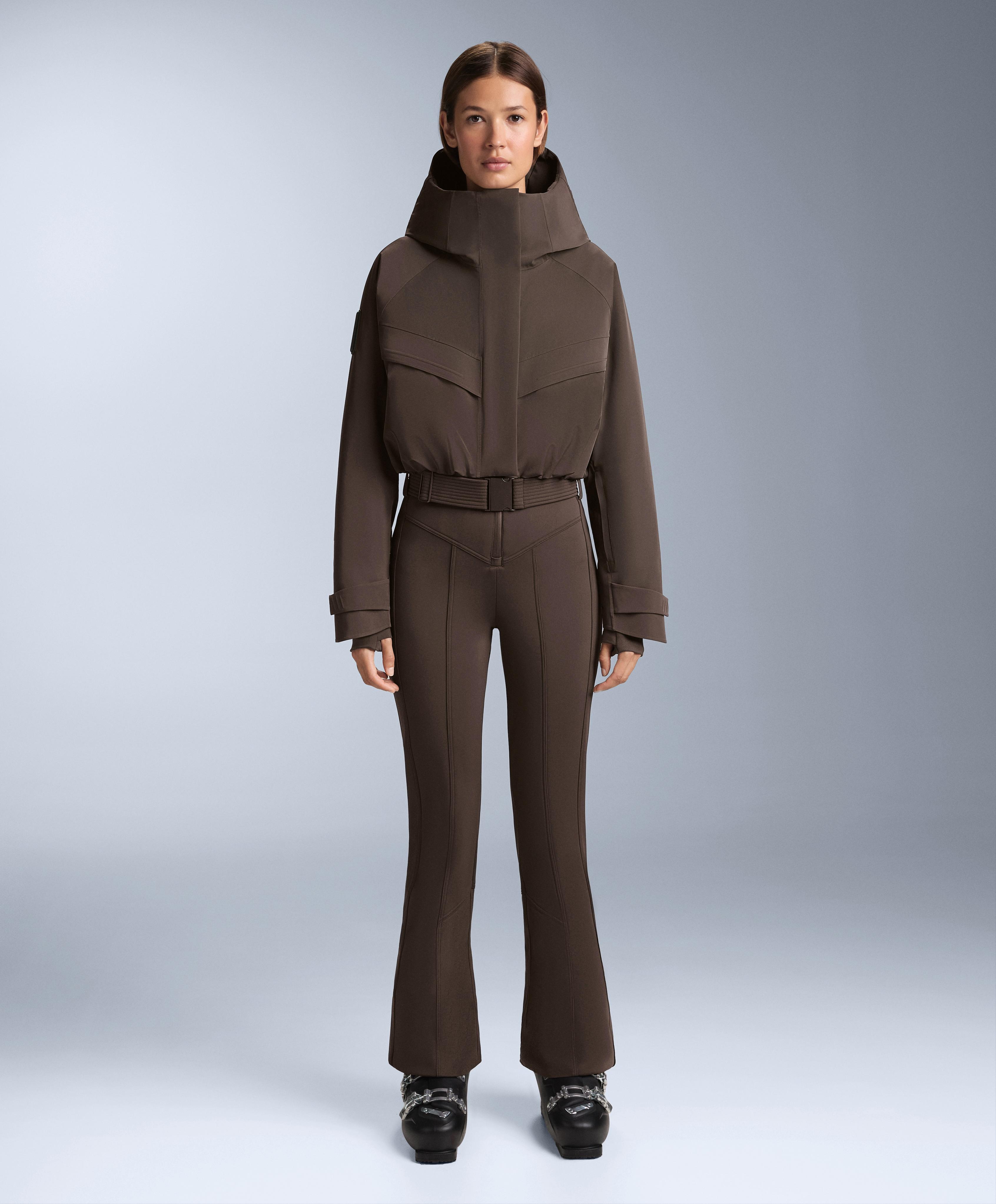 Primaloft® SKI water-resistant performance jumpsuit — DARK BROWN