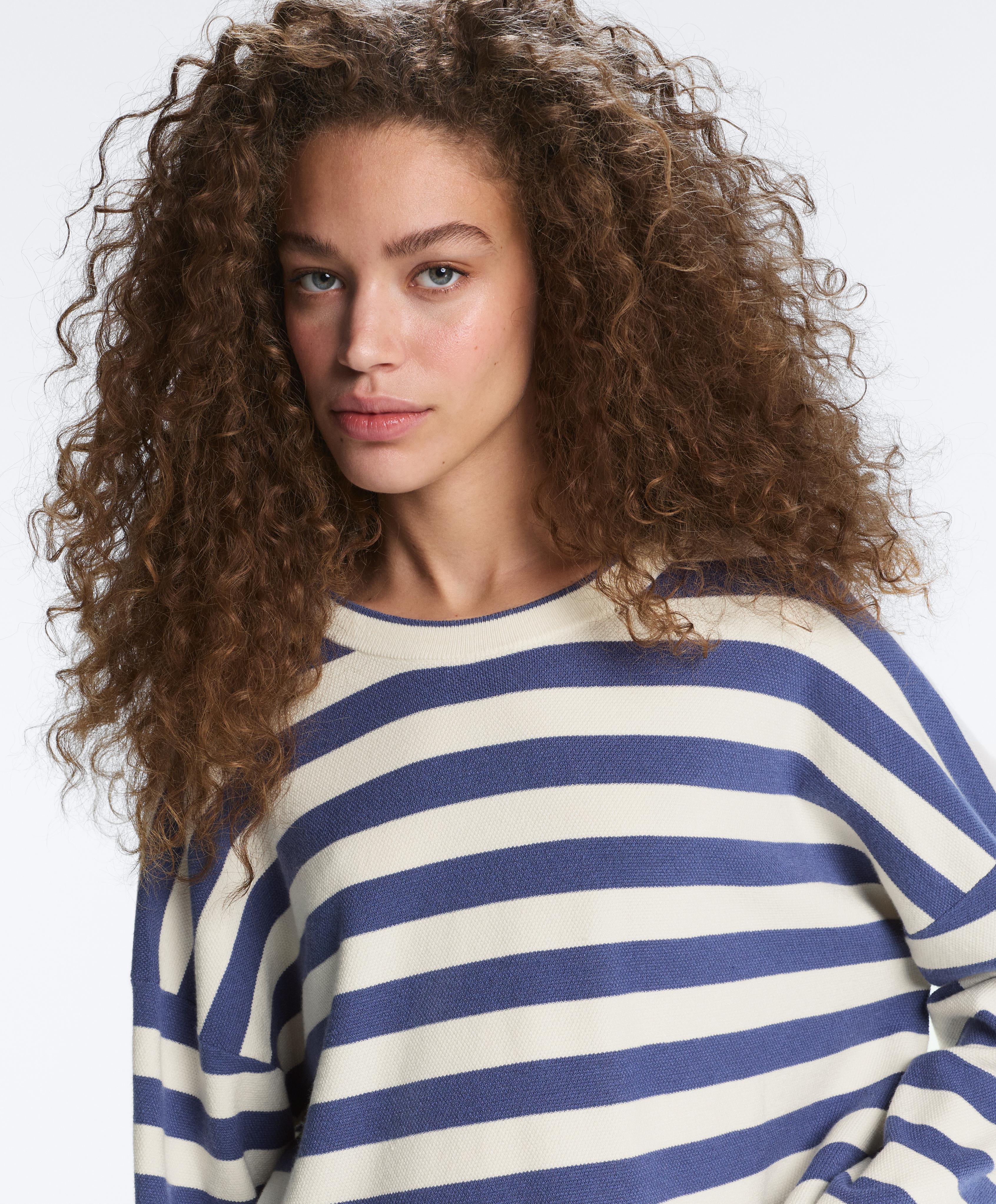 Striped knit jumper — PALE ECRU