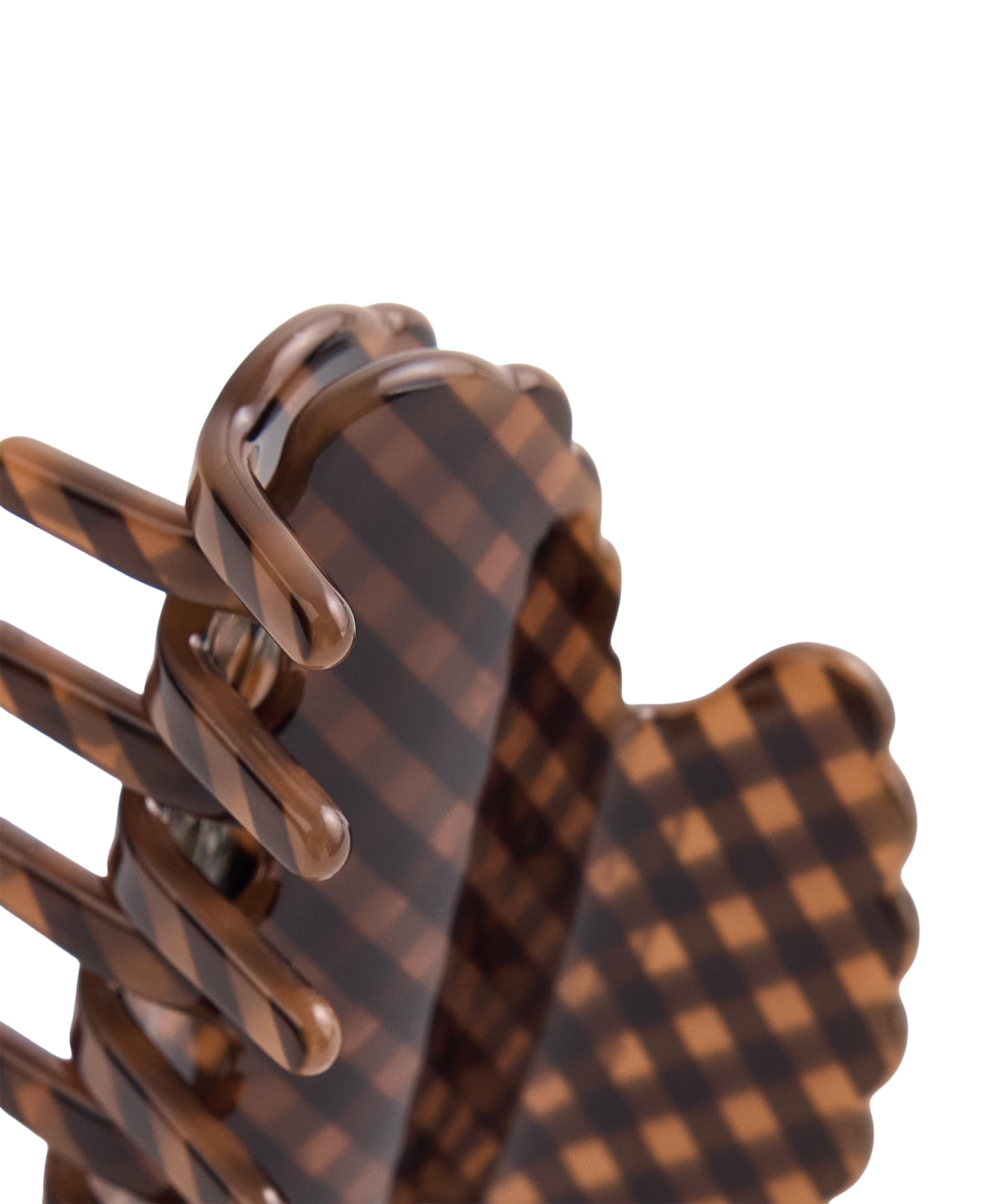 Gingham hair claw — COPPER