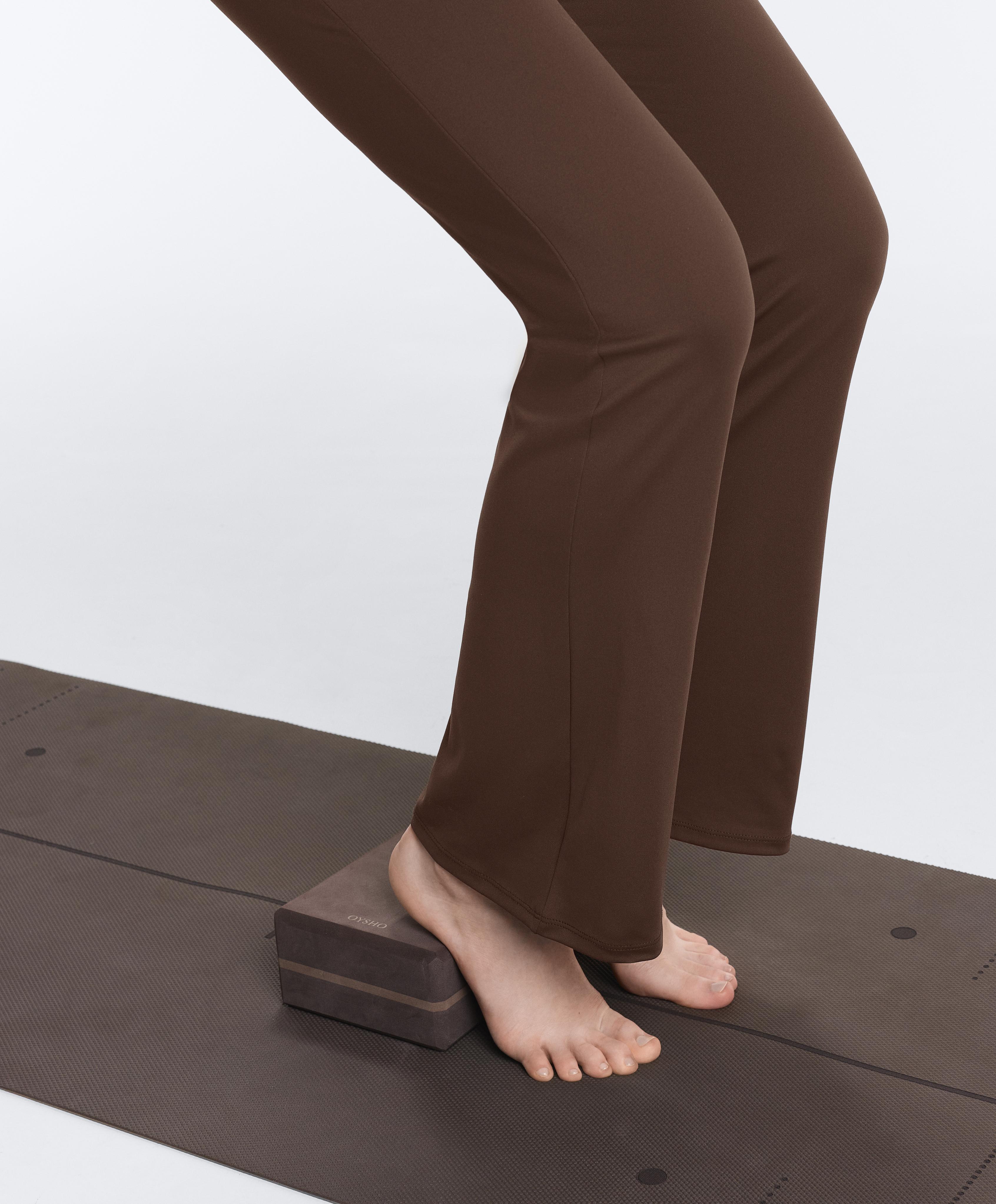 High-rise Comfortlux flare trousers — BROWN
