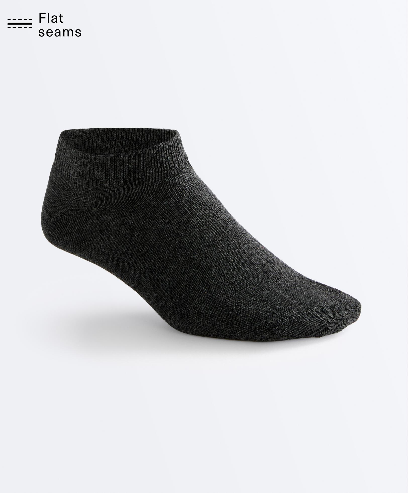5 pairs of cotton blend sneaker socks — DARK GREY