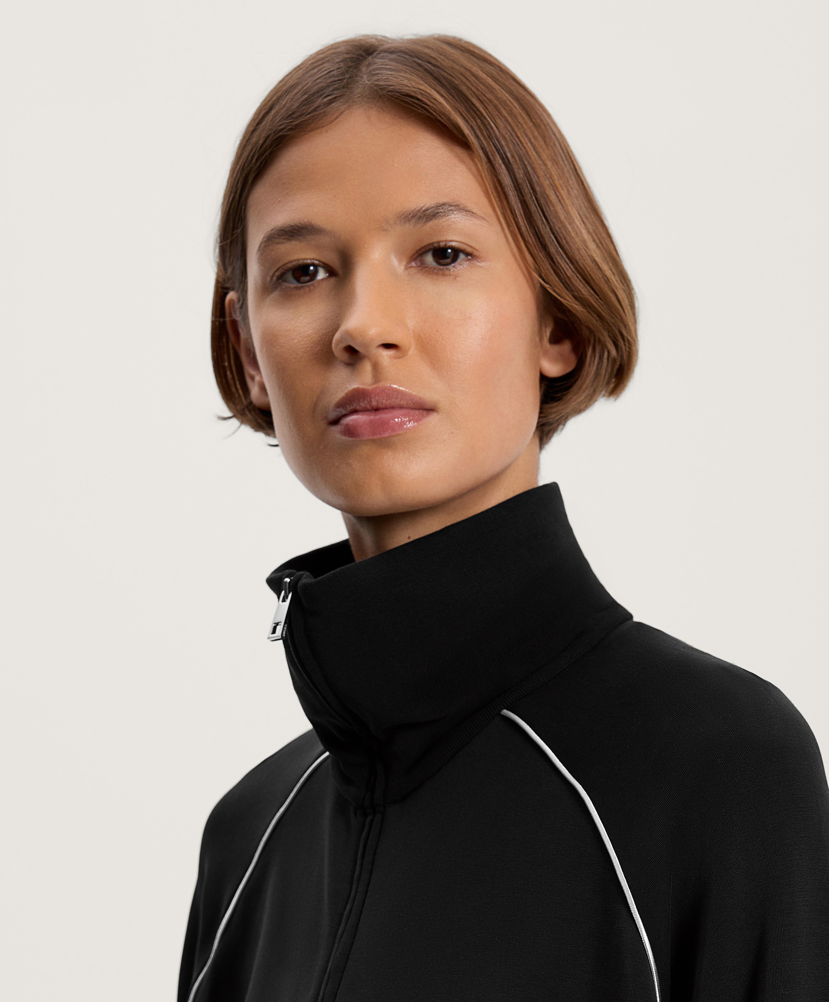 Куртка с кантом, воротником-стойкой и модалом, мягкая на ощупь - Распродажа