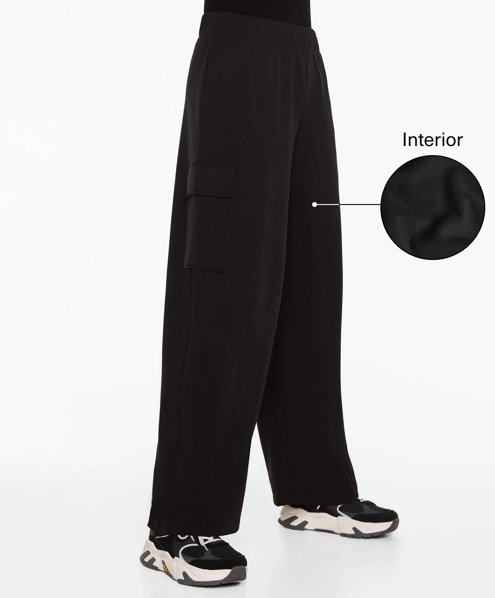 Barrel trousers with brushed modal