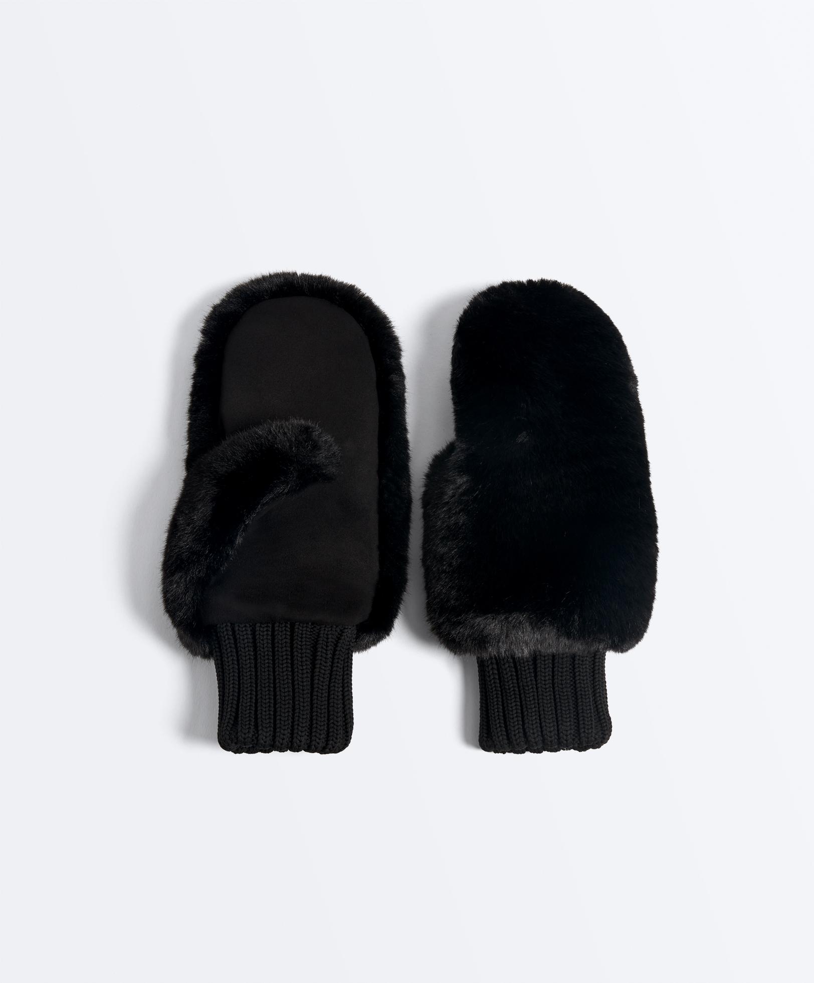 Manoplas de pelo sintético con puño elástico