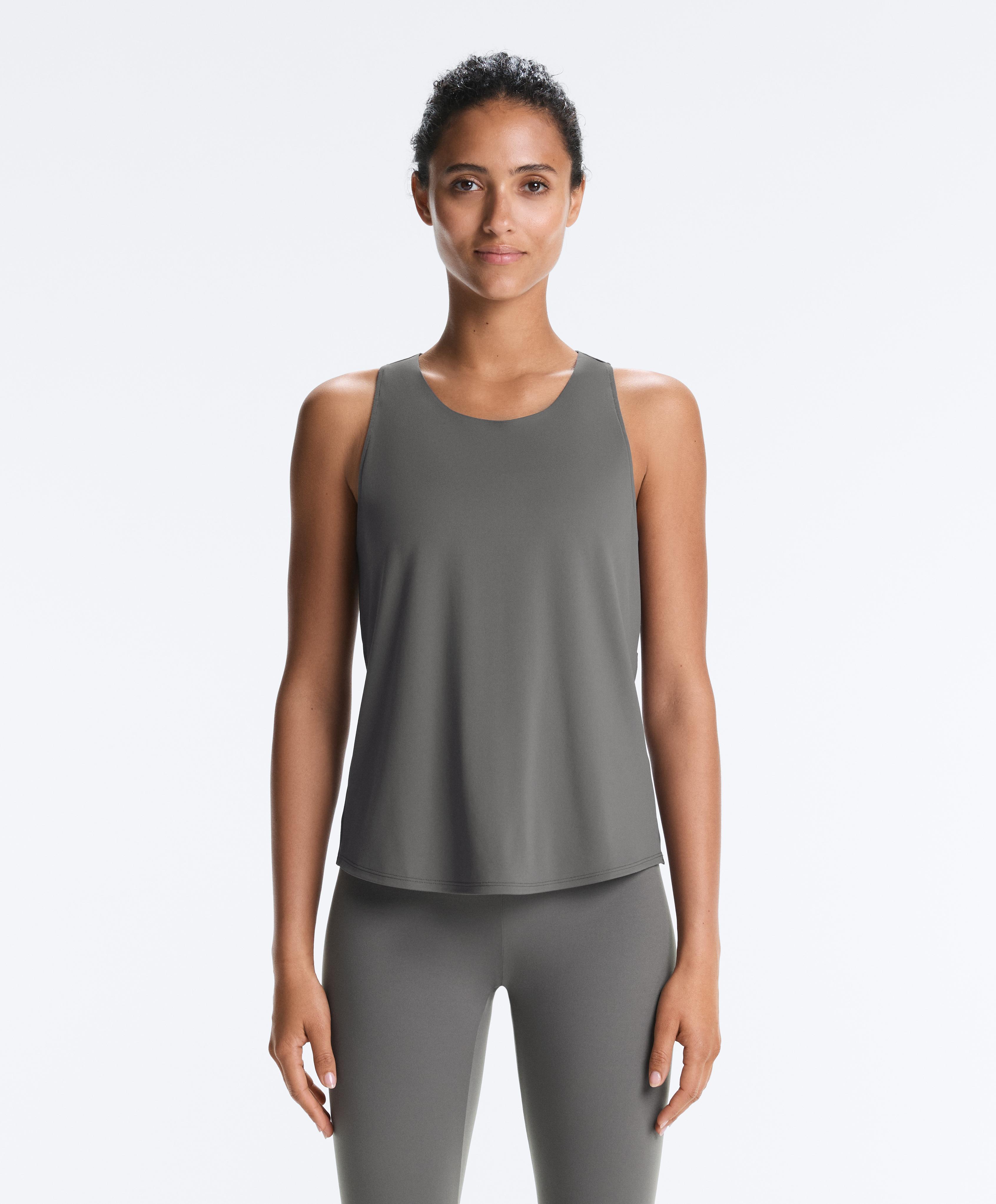 Comfortlux cross-back T-shirt — MID GREY