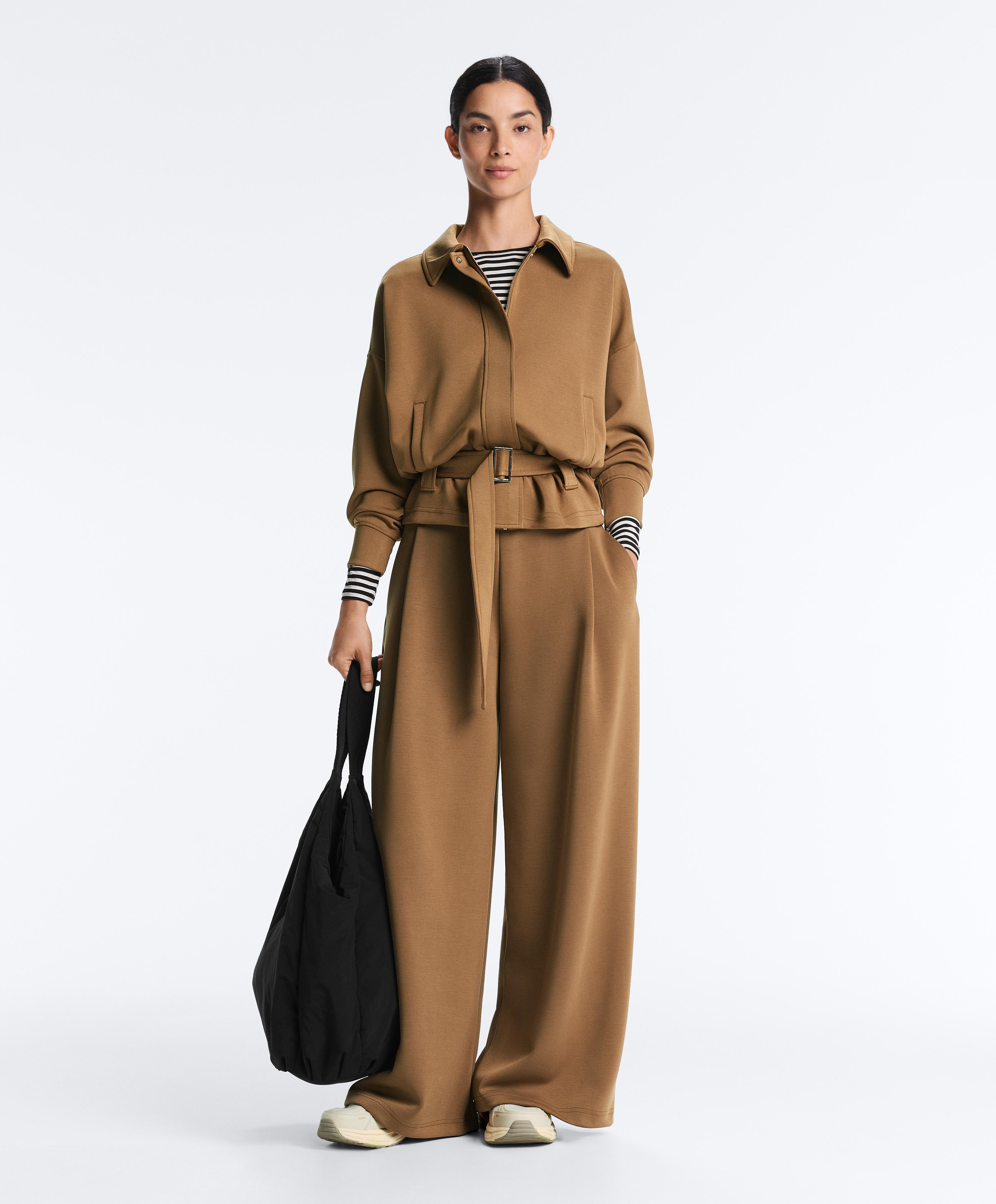 Twill Utility jacket with belt — COPPER