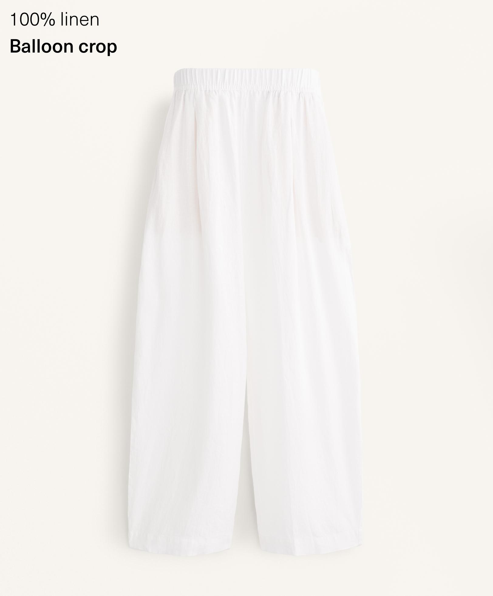 100% Linen Crop Balloon Trousers 100% Linen Crop Balloon Trousers