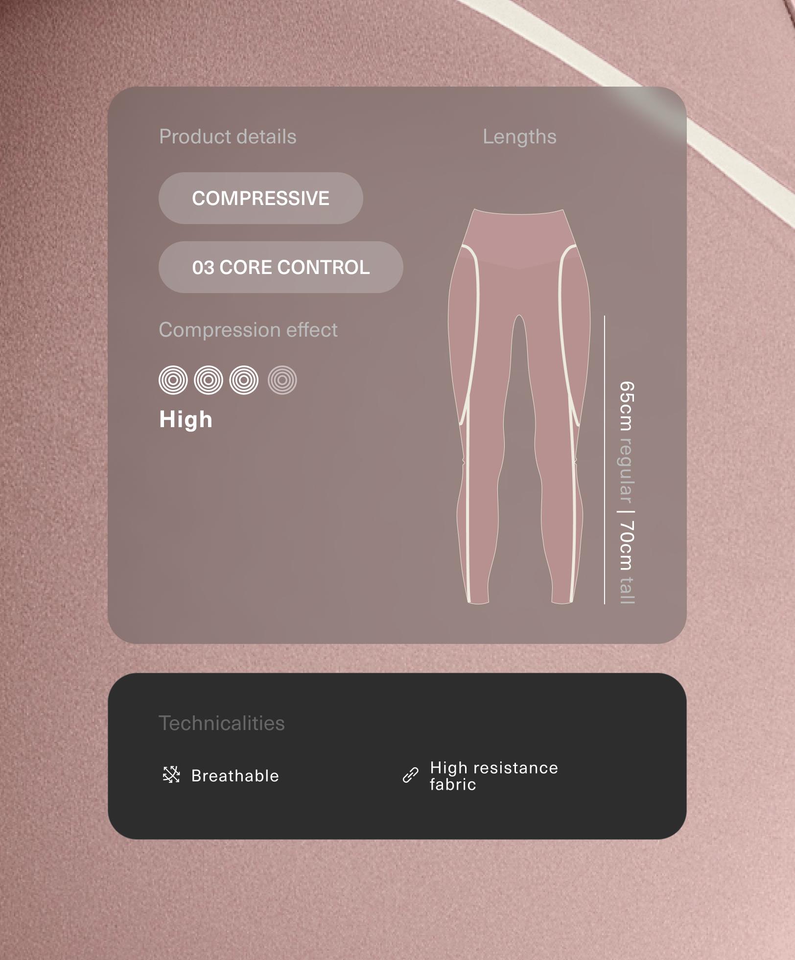 High-rise compressive core-control ankle-length leggings with contrast details High-rise compressive core-control ankle-length leggings with contrast details