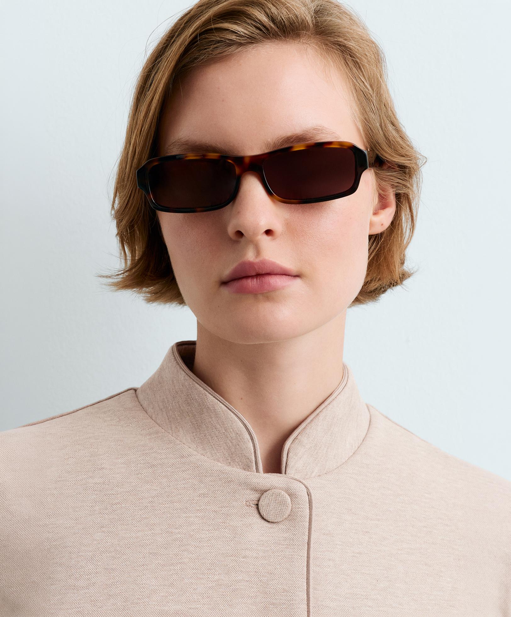 Tuxedo collar cotton jacket — SOFT MINK
