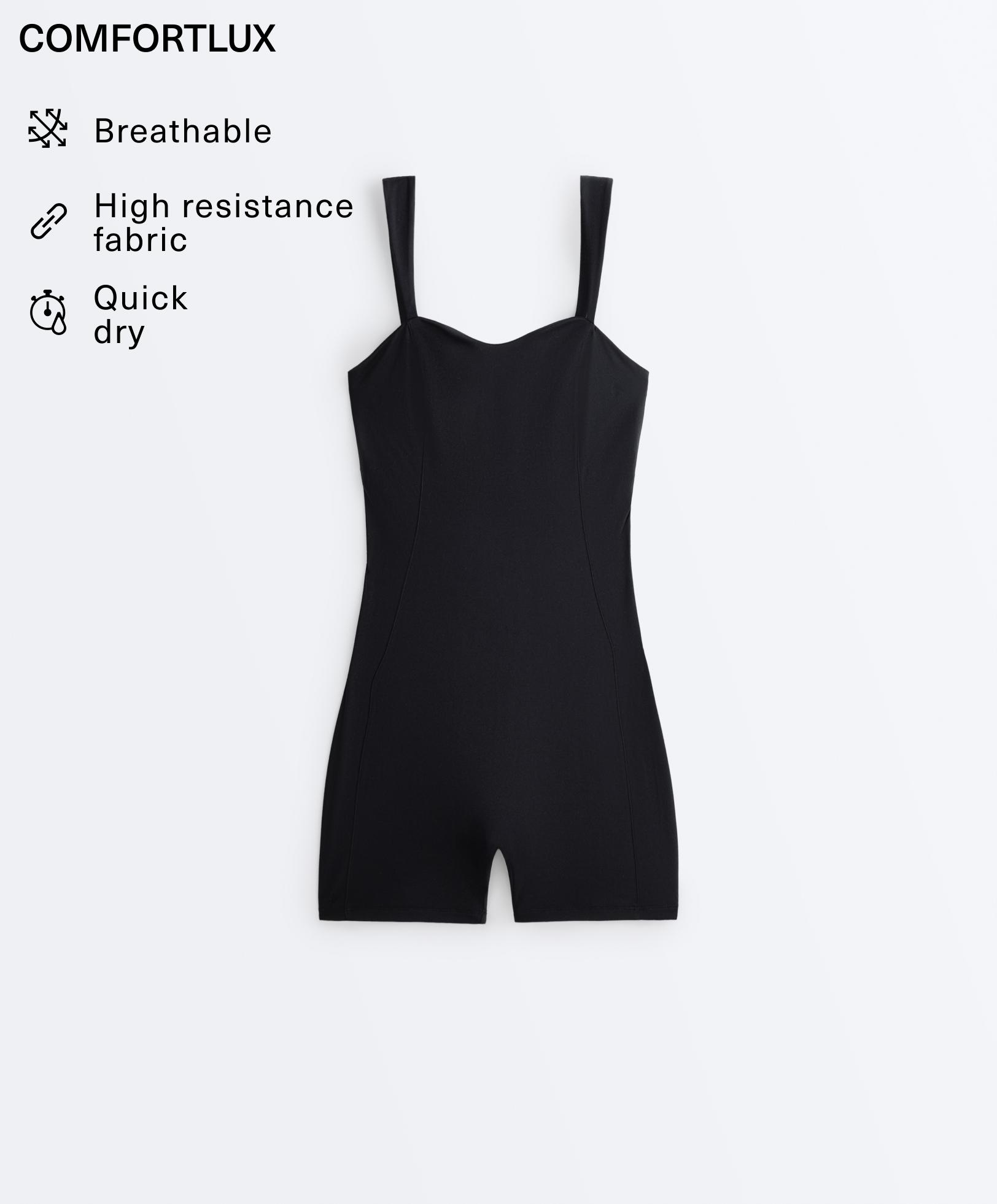 Comfortlux sweetheart neckline short jumpsuit Comfortlux sweetheart neckline short jumpsuit