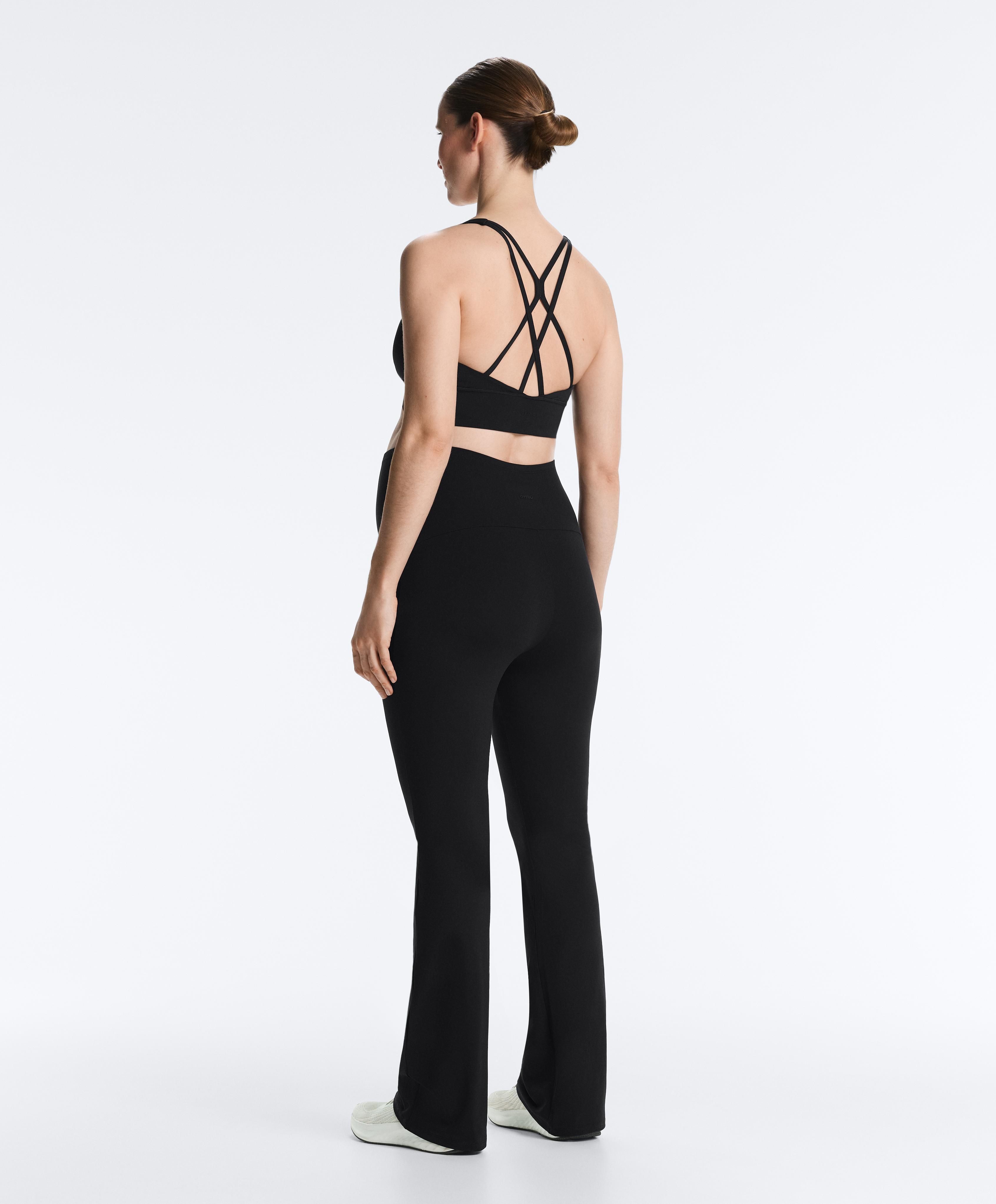 Maternity Comfortlux flare trousers — BLACK