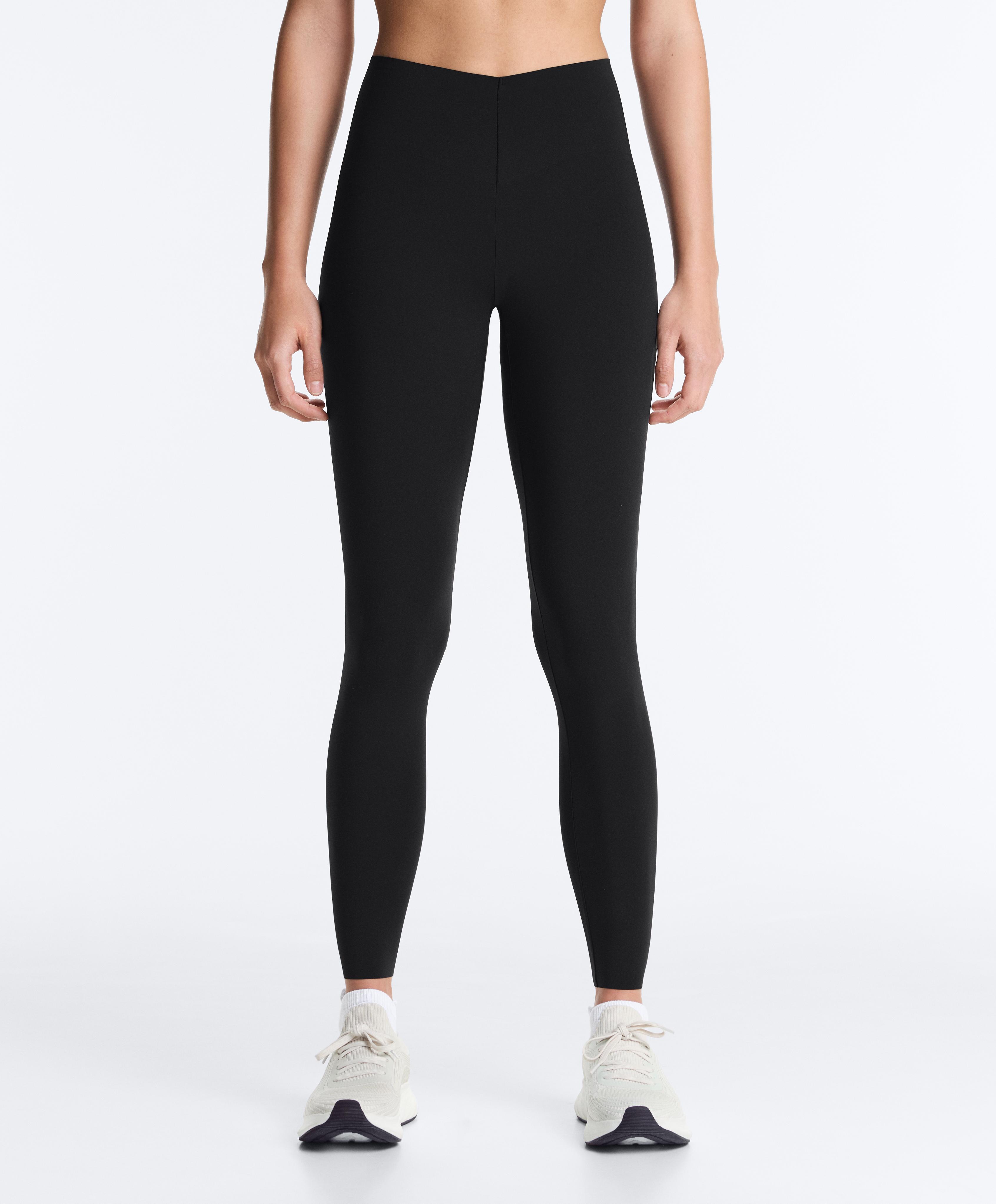 High rise ankle-length Light Touch V-cut leggings 65 cm