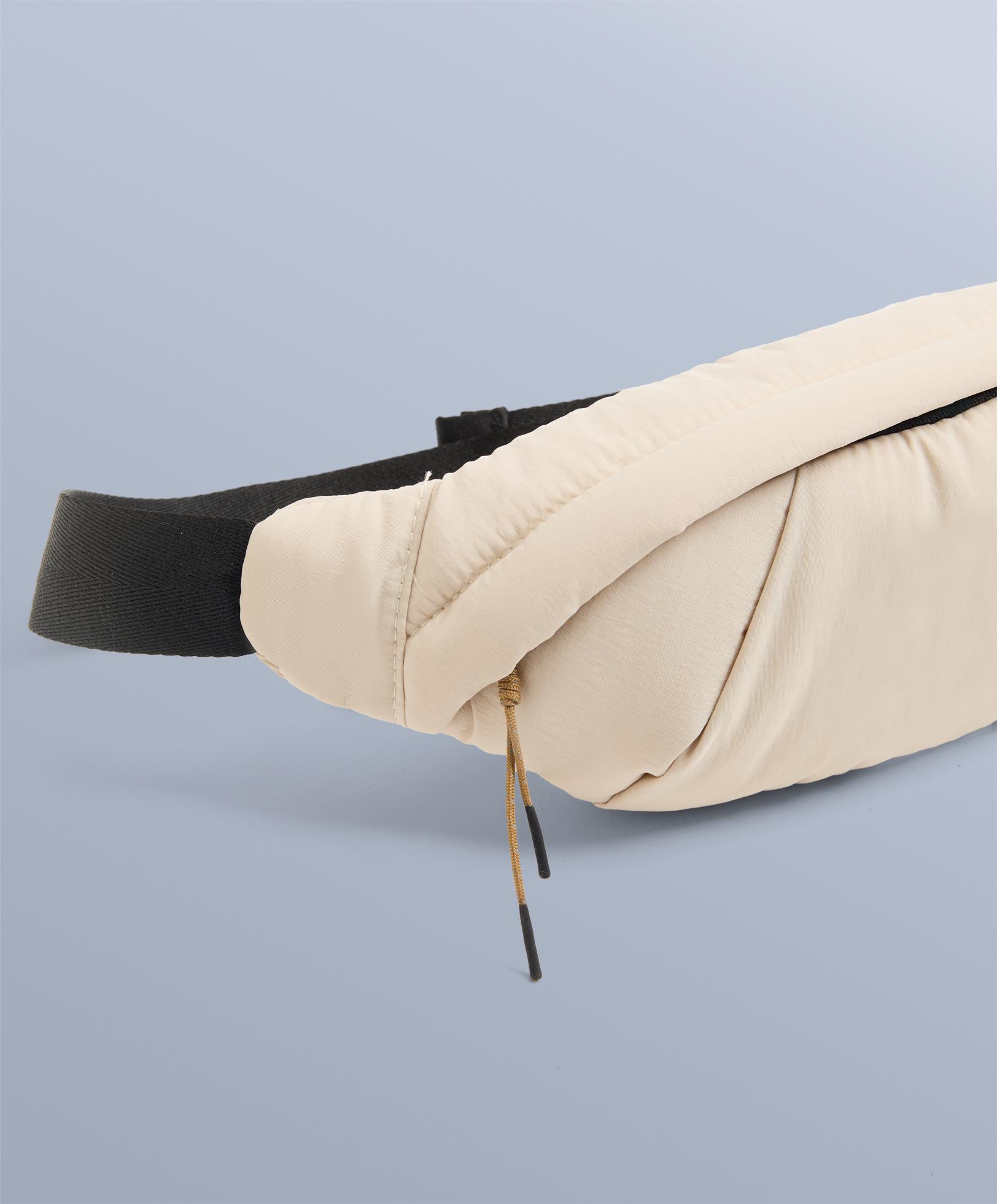 Water-repellent nylon belt bag — ECRU