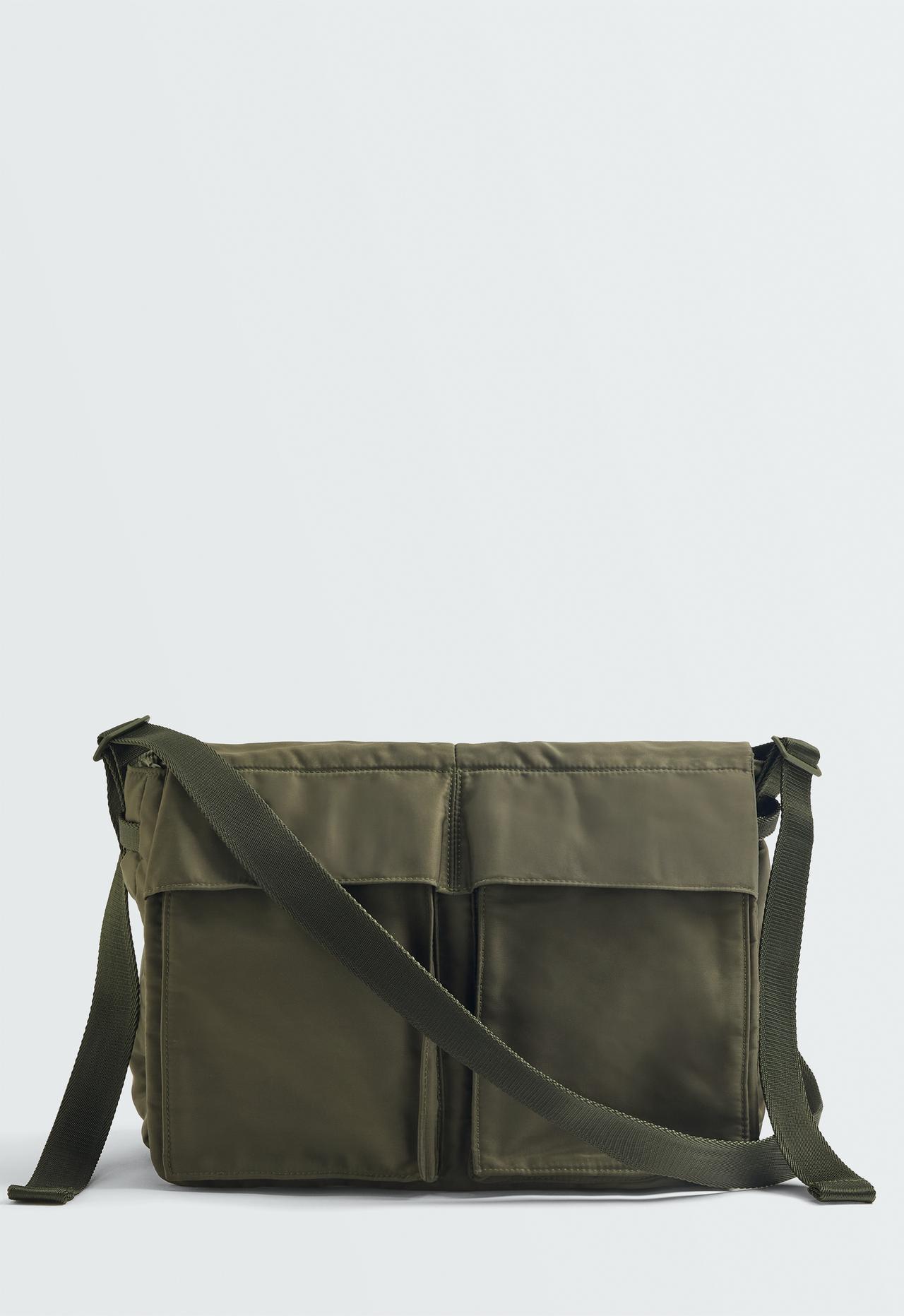 Crossbody bag with pockets — KHAKI