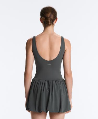 Comfortlux short balloon dress — STEEL GREY 7