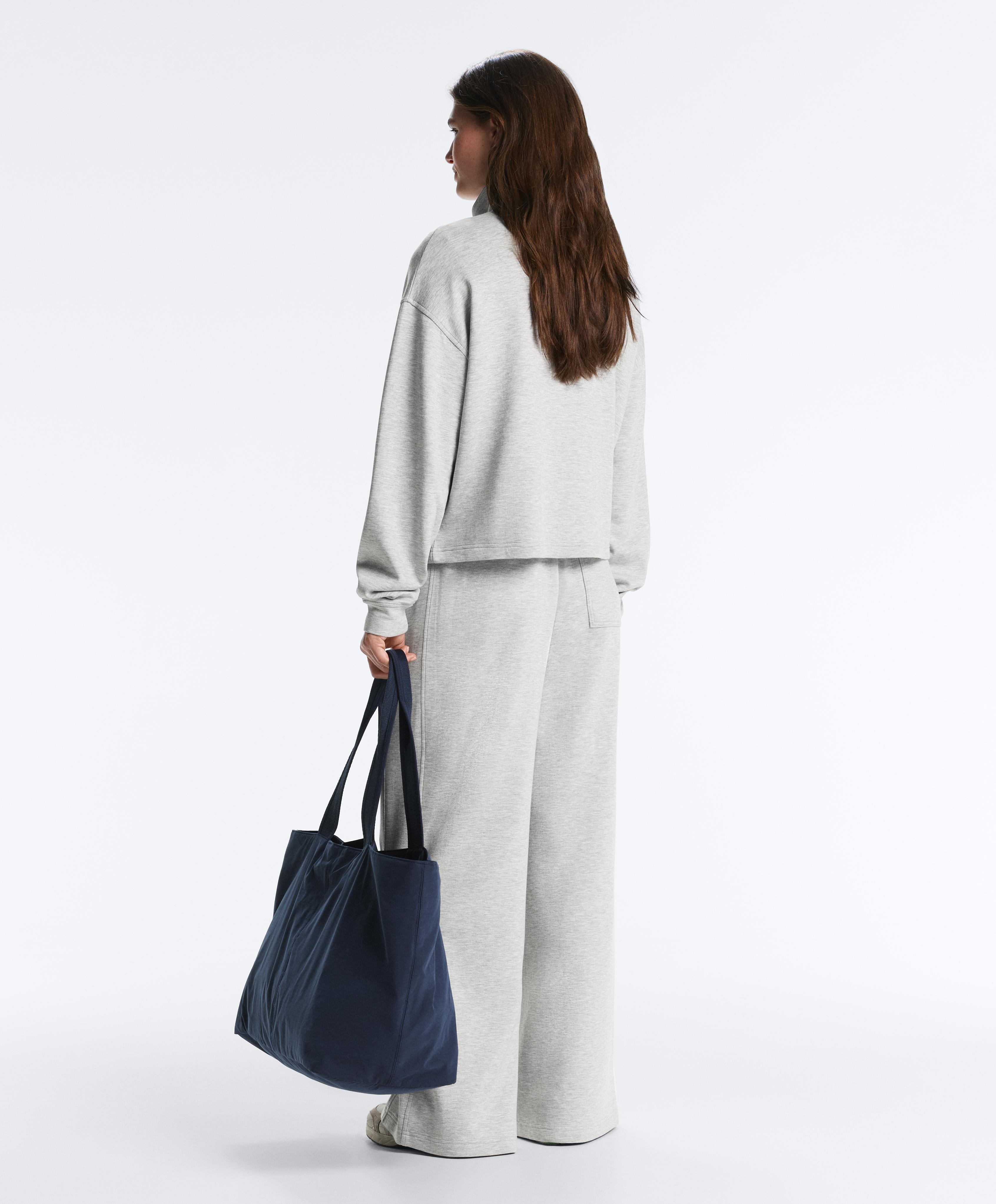 Total look прав панталон пике меланж сив вигоре