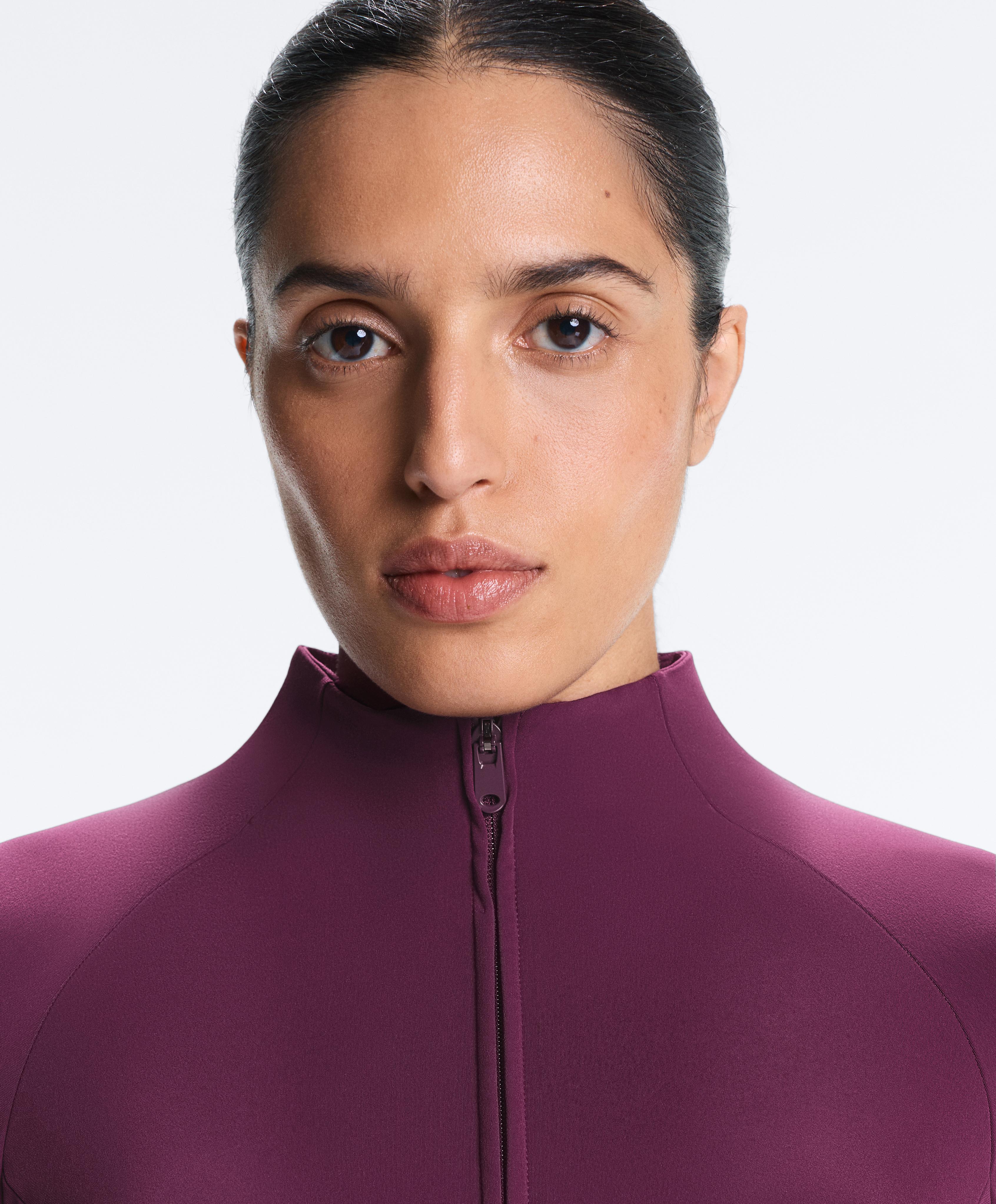 Light warm technical jacket — DARK PLUM