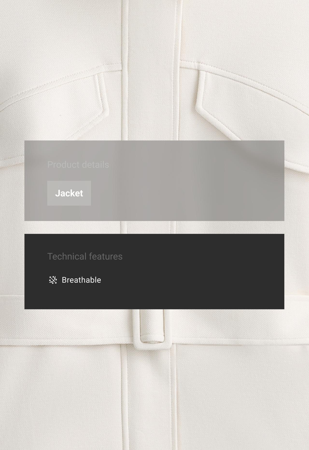 Belted jacket with pockets — PALE ECRU