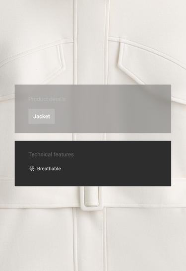 Belted jacket with pockets — PALE ECRU 2