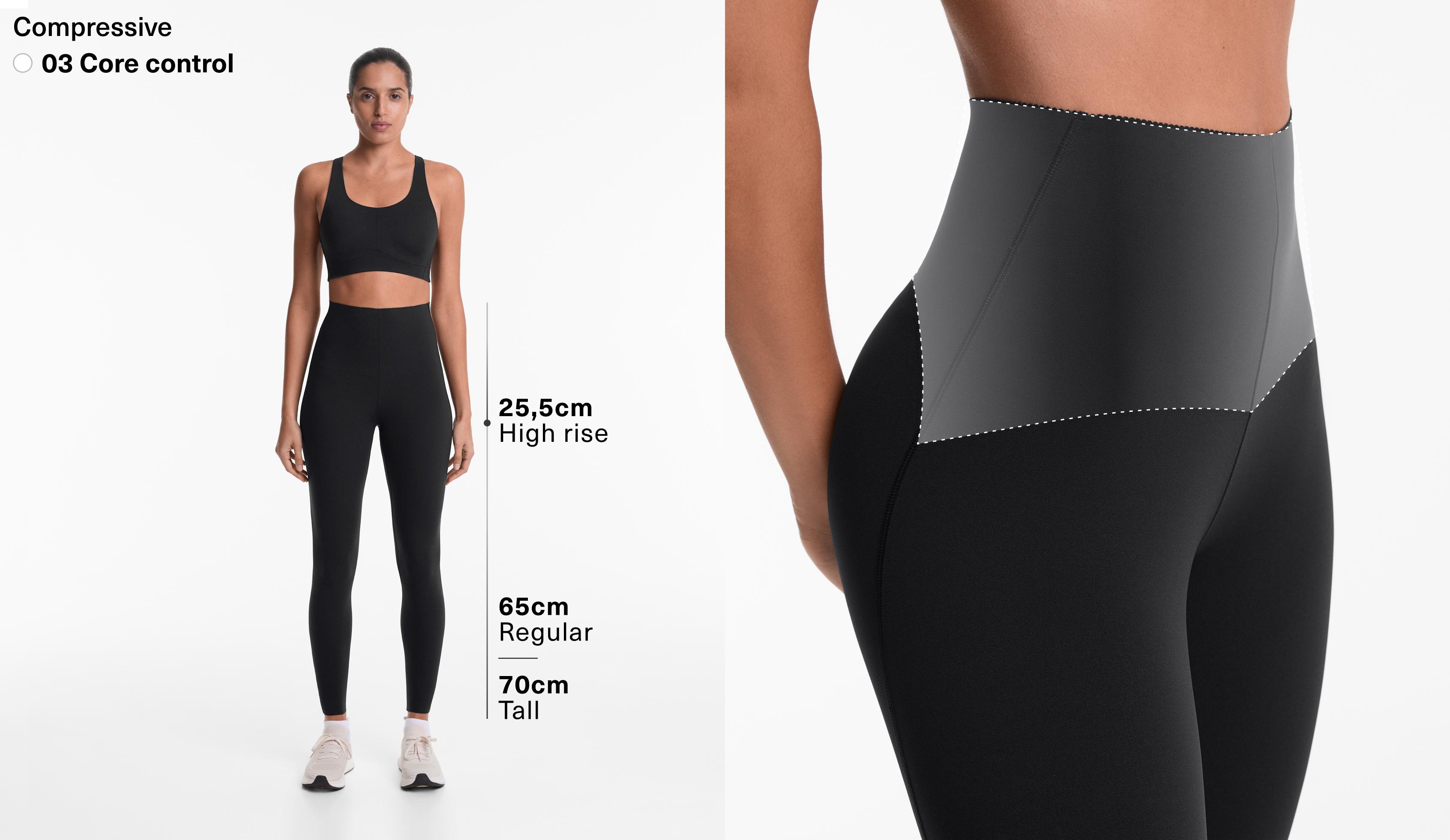 Compressive core control legging op enkellengte