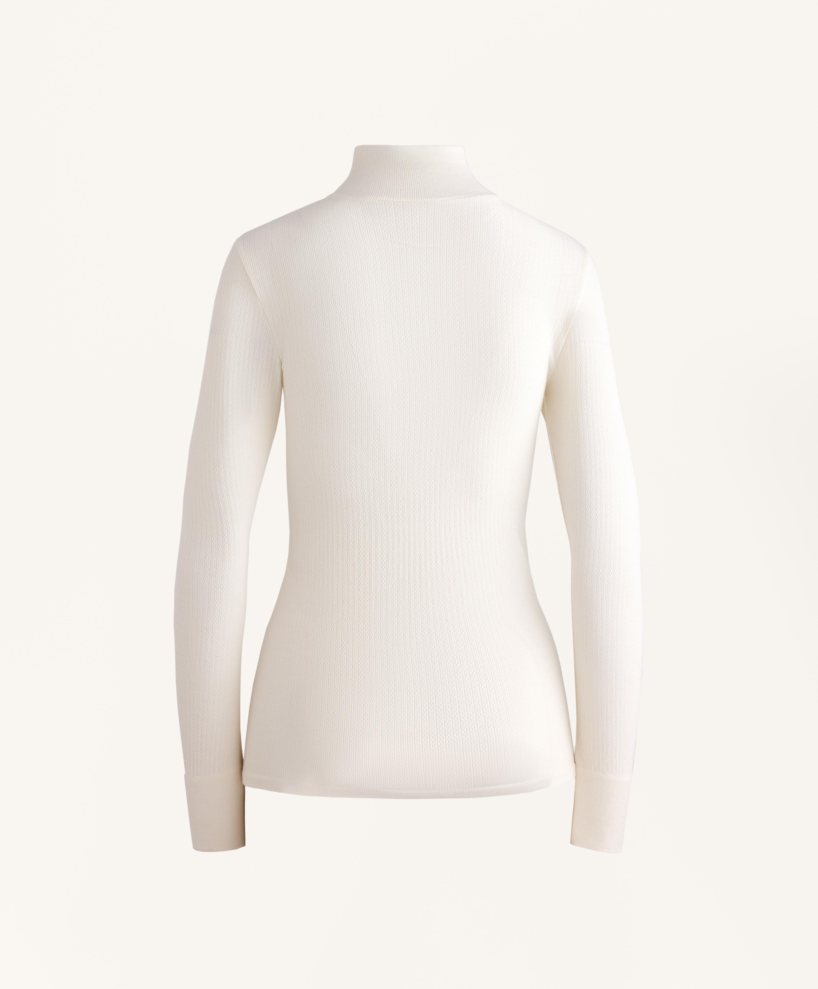 Seamless merino wool base layer T-shirt — PALE ECRU