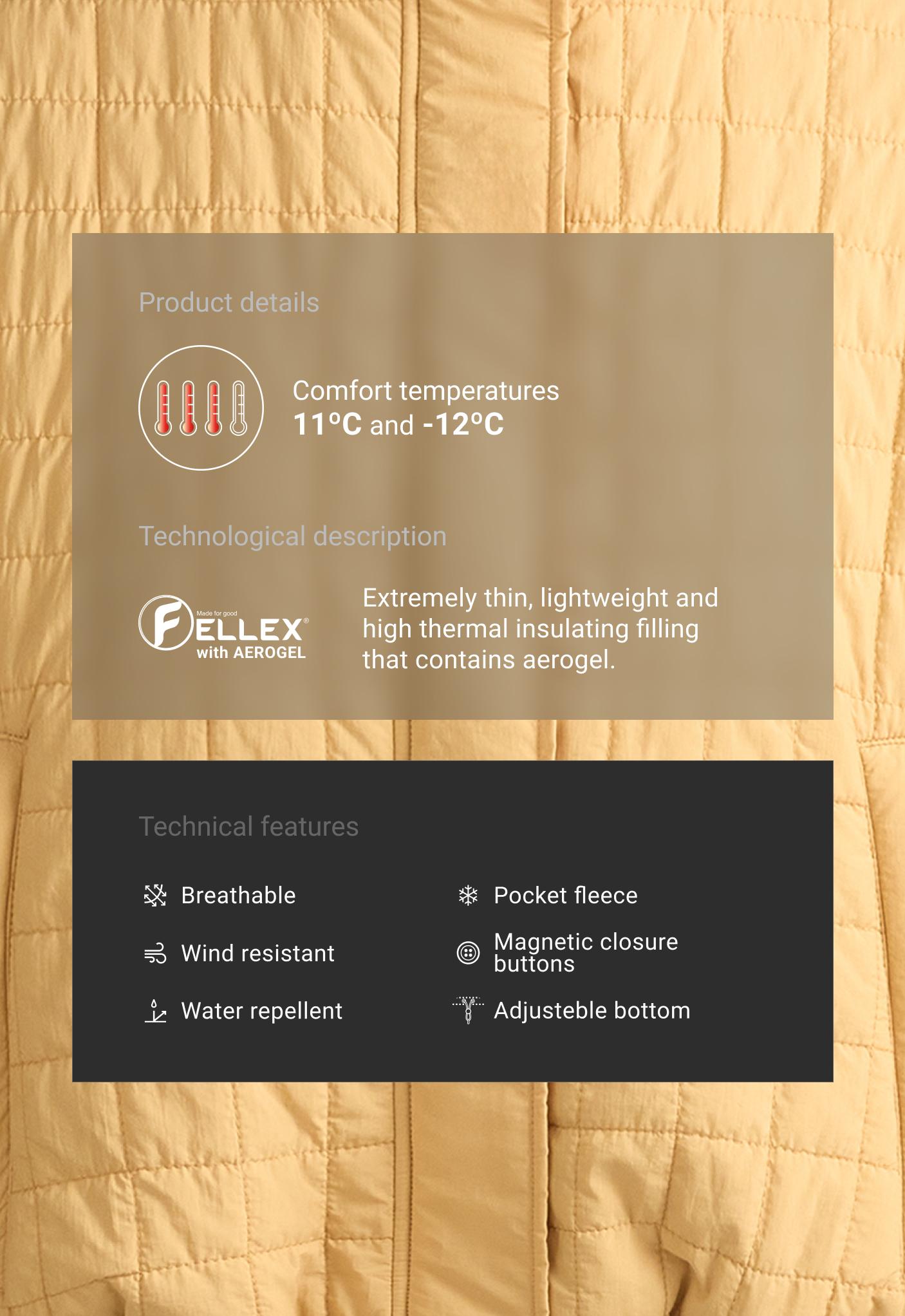 Jachetă scurtă matlasată FELLEX® cu AEROGEL Jachetă scurtă matlasată FELLEX® cu AEROGEL