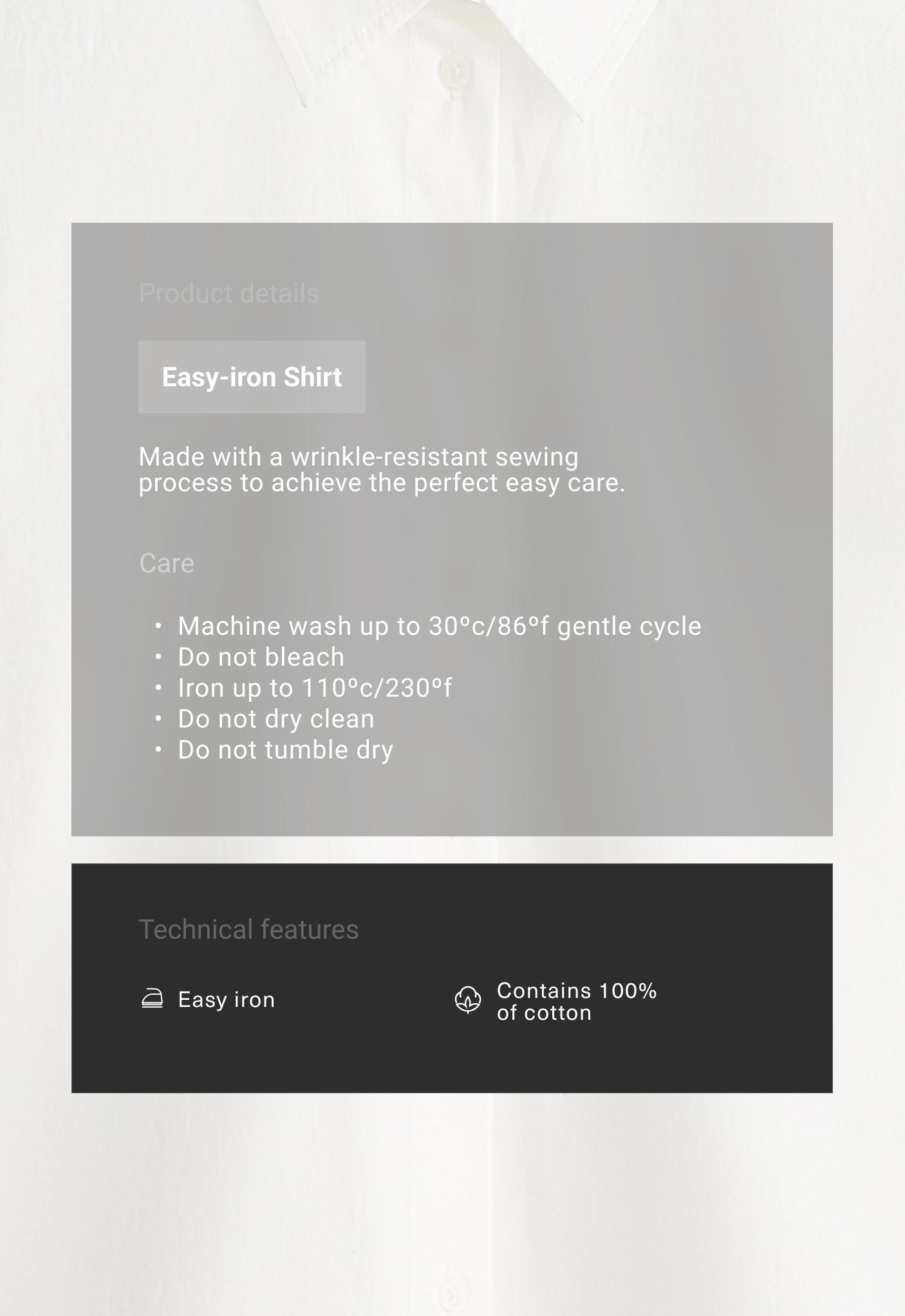 Košile s dlouhým rukávem easy iron