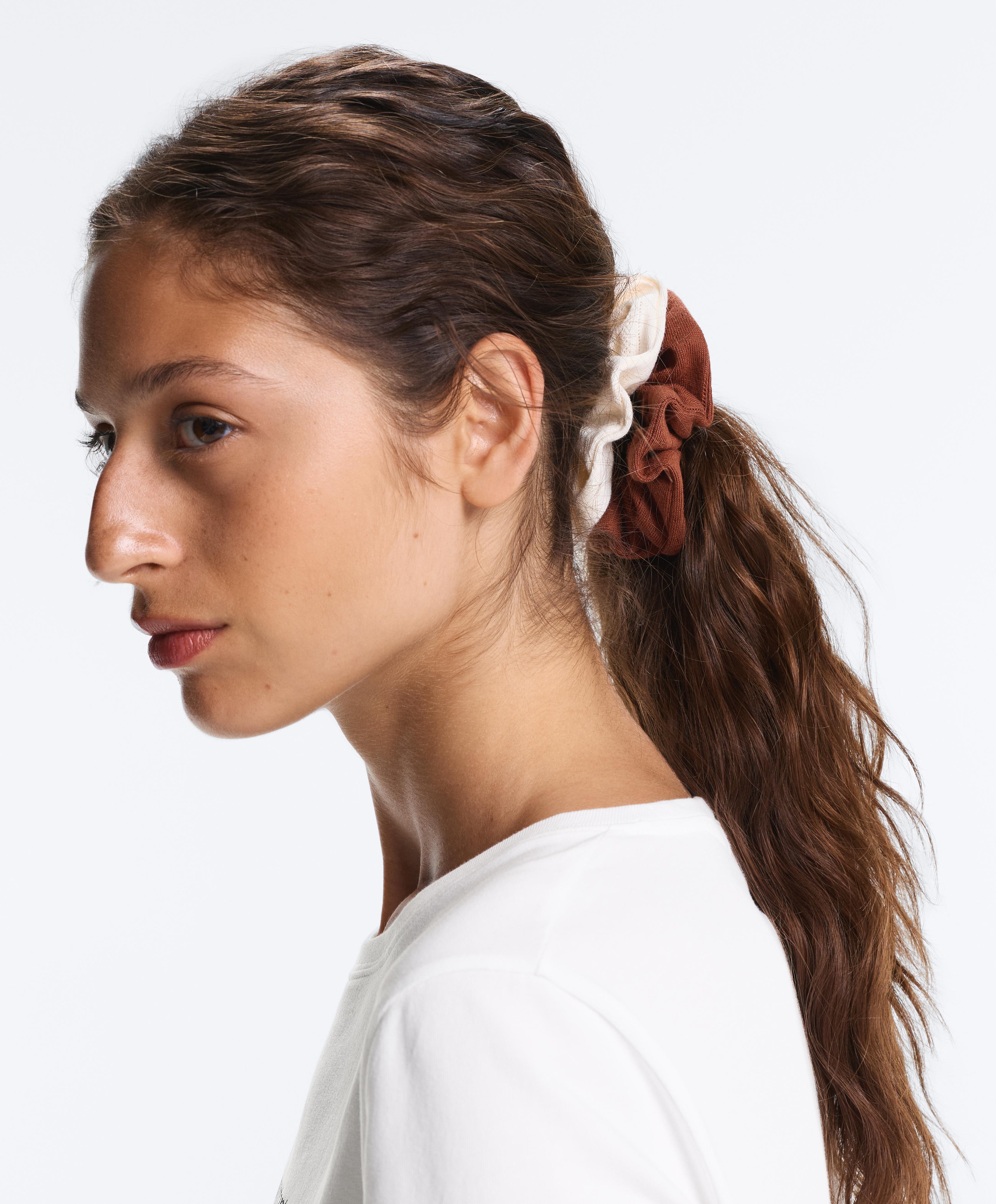 2 pack 100% cotton scrunchies — BURNT ORANGE