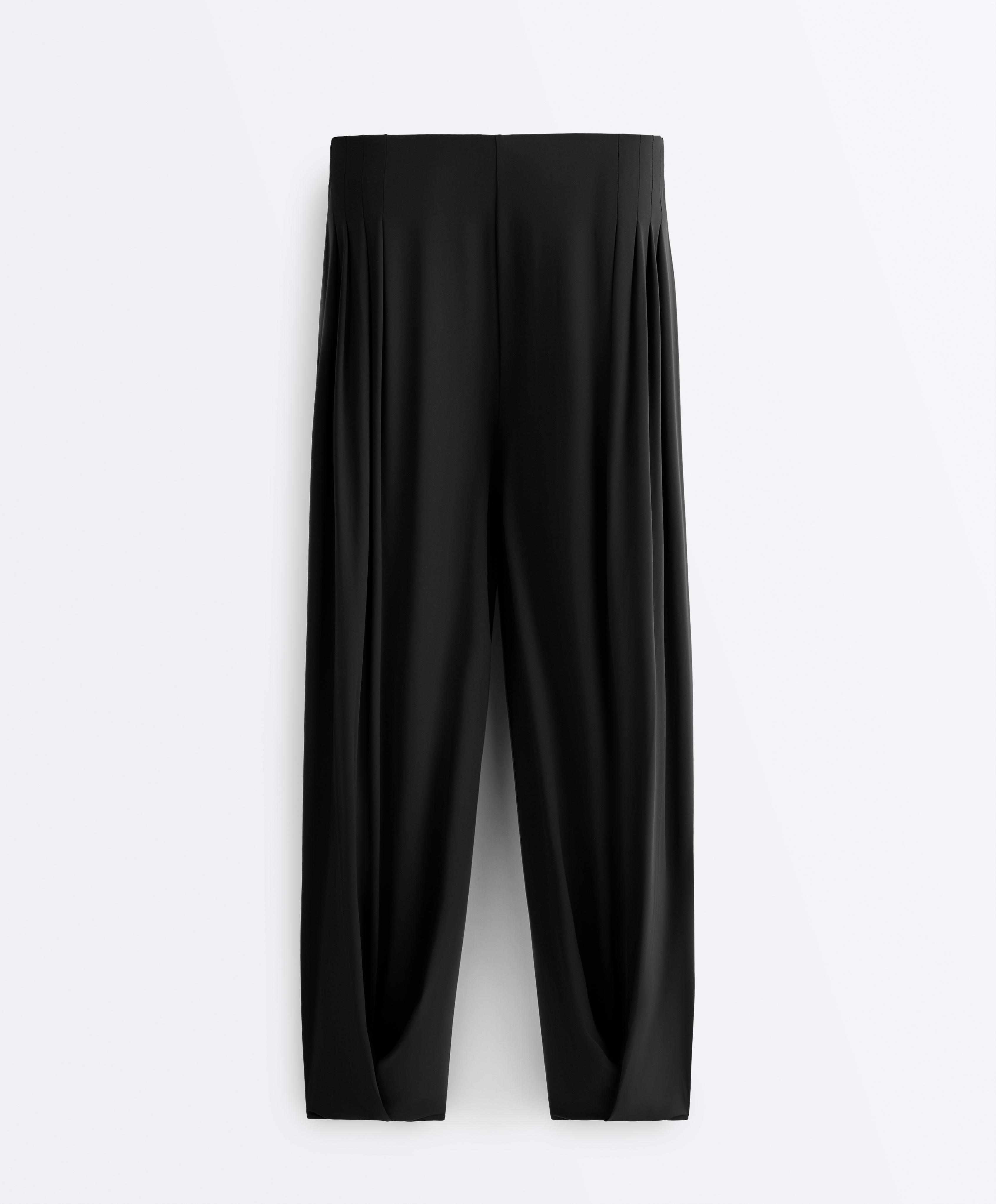 Light Touch long bloomer trousers — BLACK