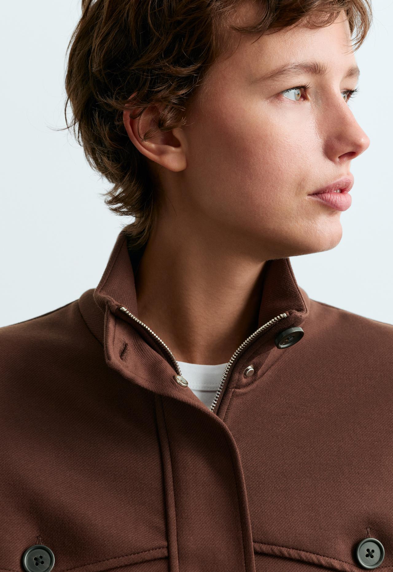 High-neck cropped jacket — COCOA