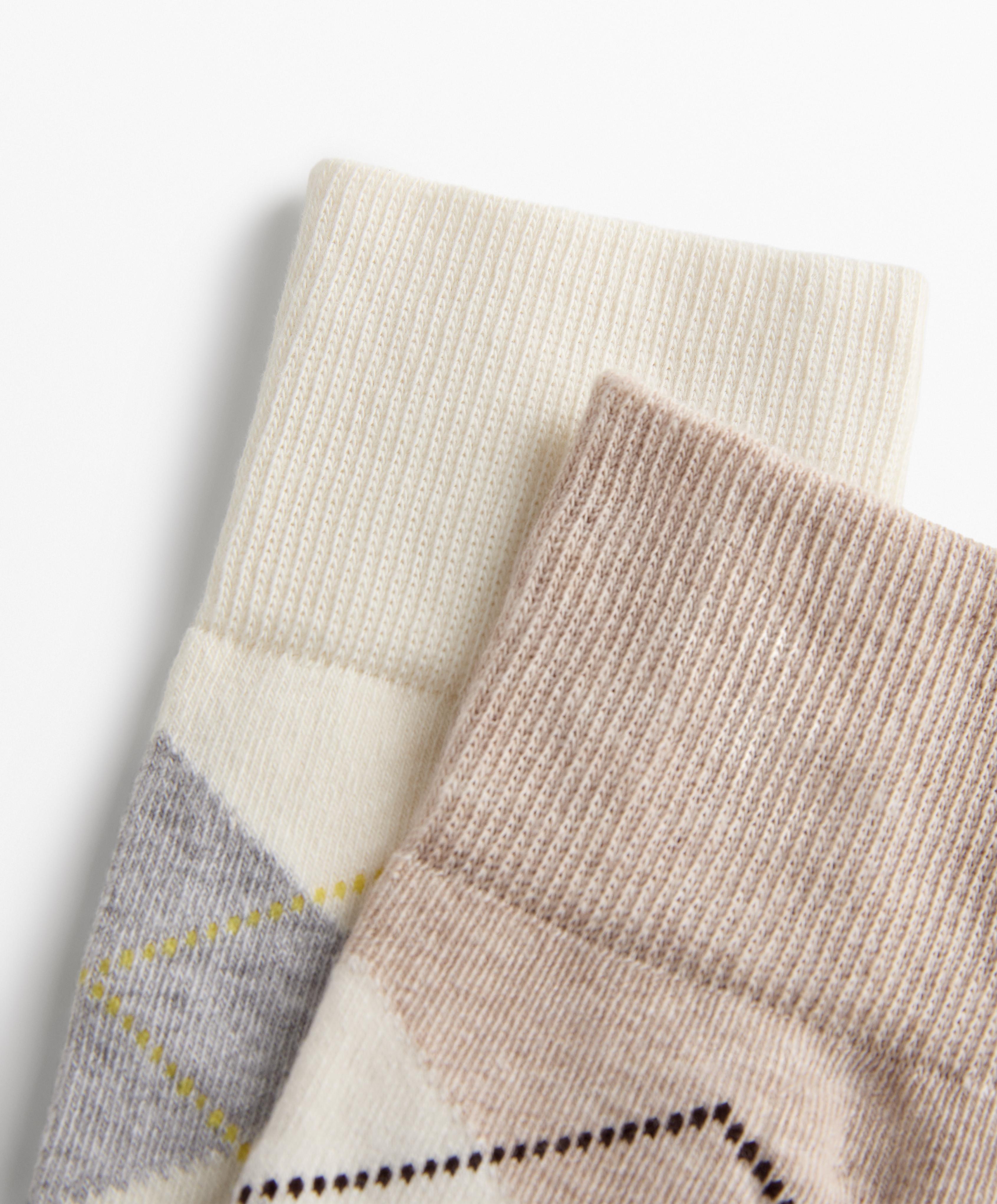 2 paires de chaussettes classic en coton mélangé à losanges