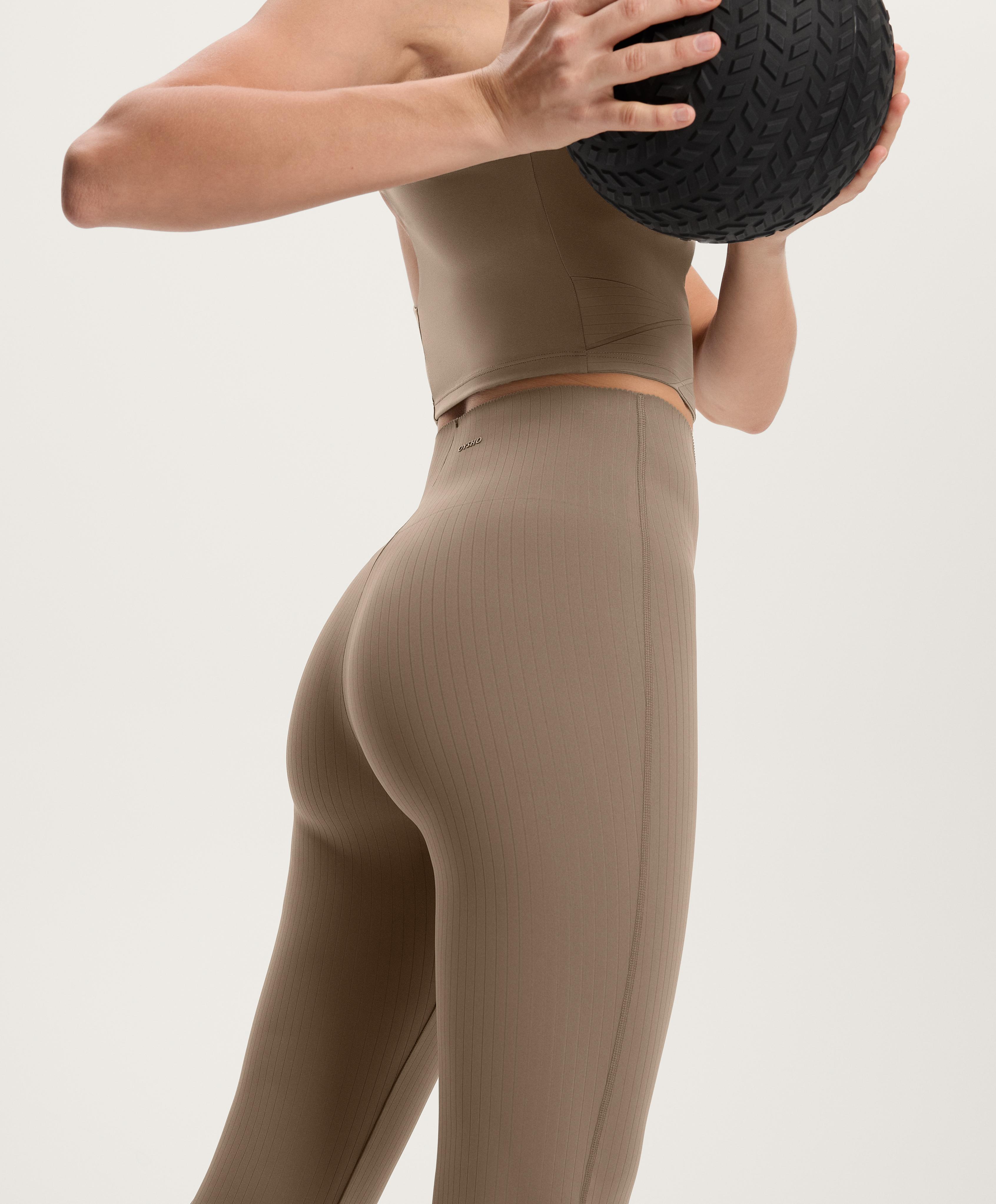 High-rise Compressive core control block stripe flare trousers - Sale High-rise Compressive core control block stripe flare trousers - Sale