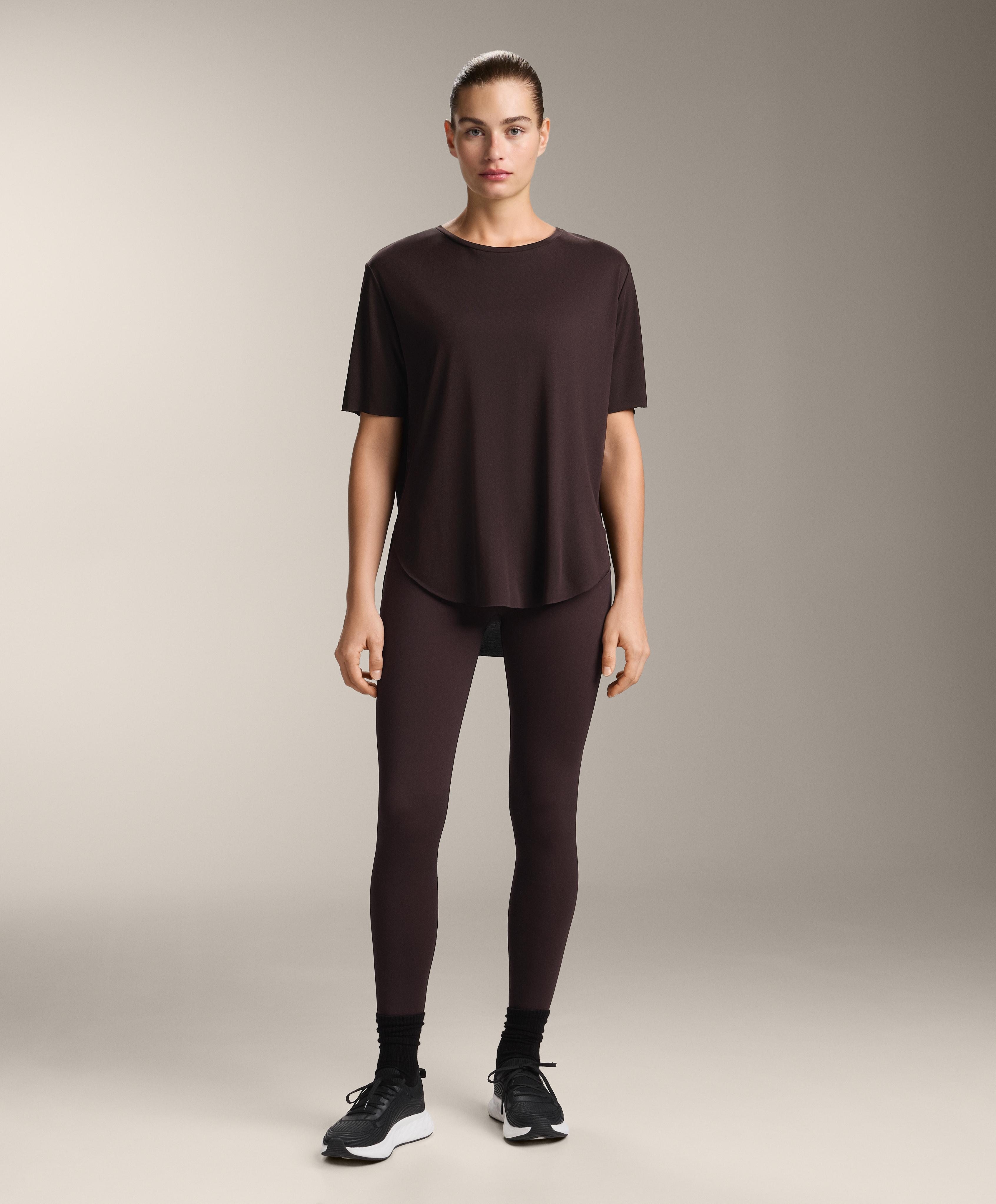 Футболка из смесового модала с короткими рукавами Футболка из смесового модала с короткими рукавами