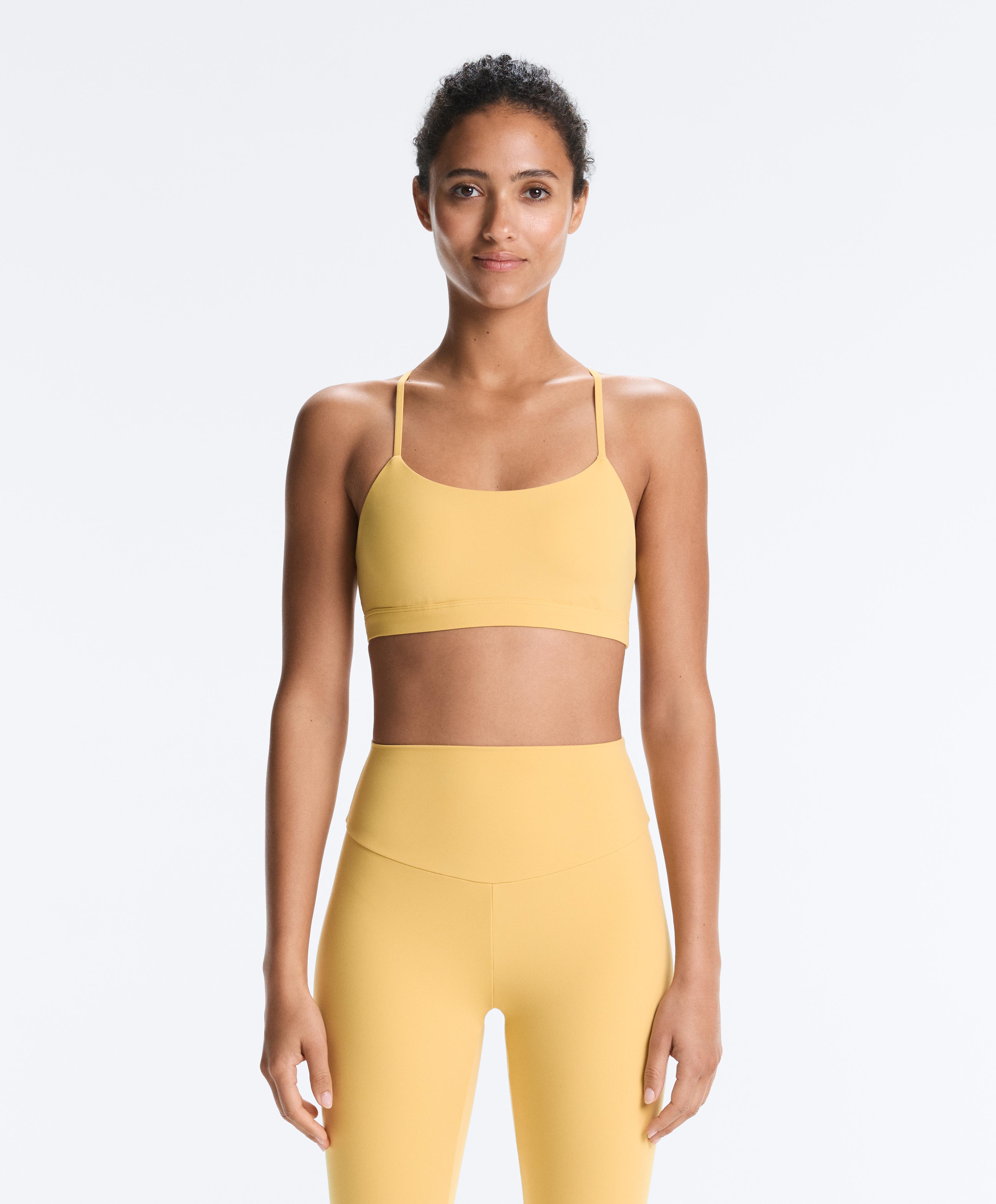 Low-support Comfortlux sports bra with straps — MID-YELLOW