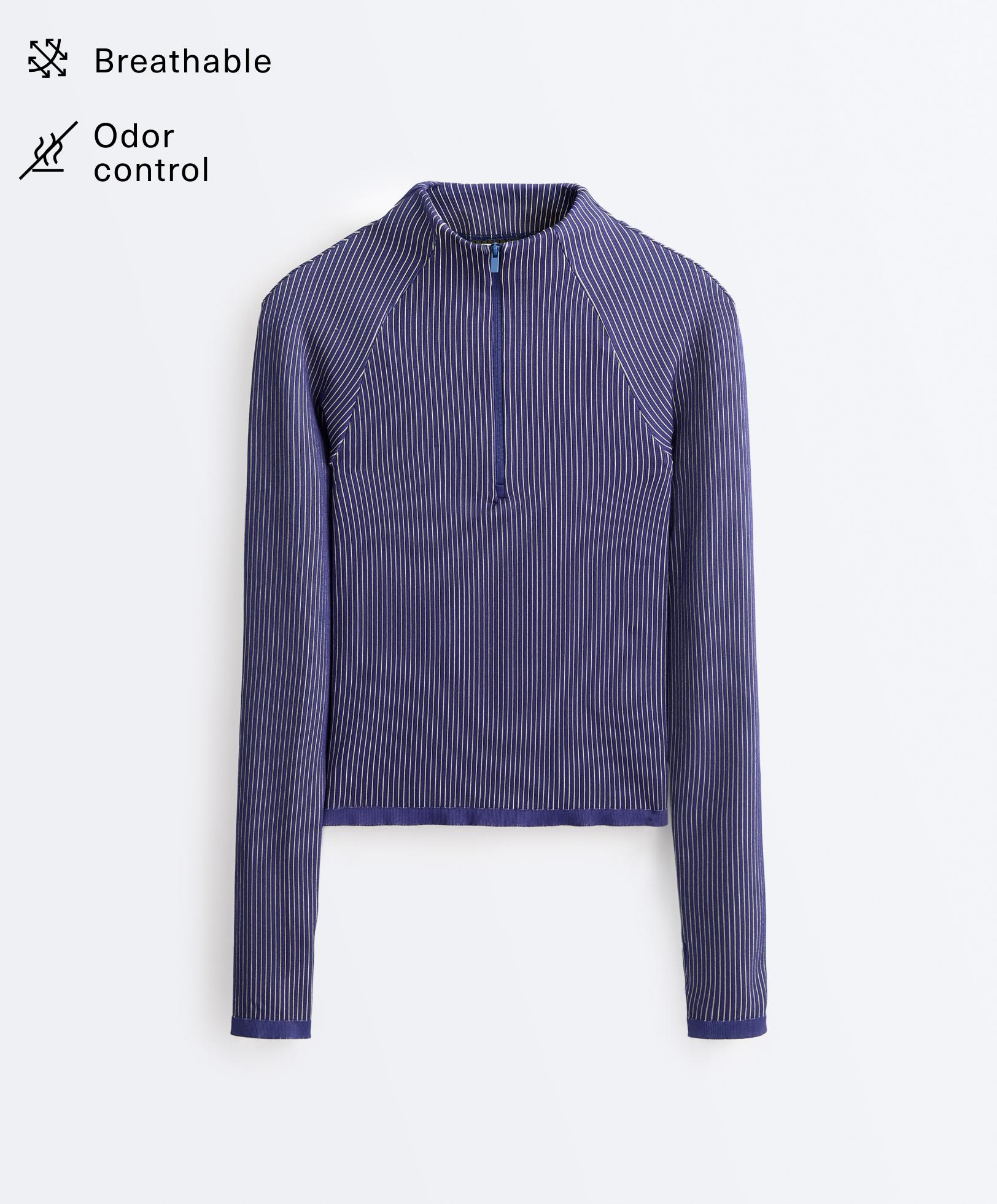 Long-sleeved technical T-shirt — COBALT