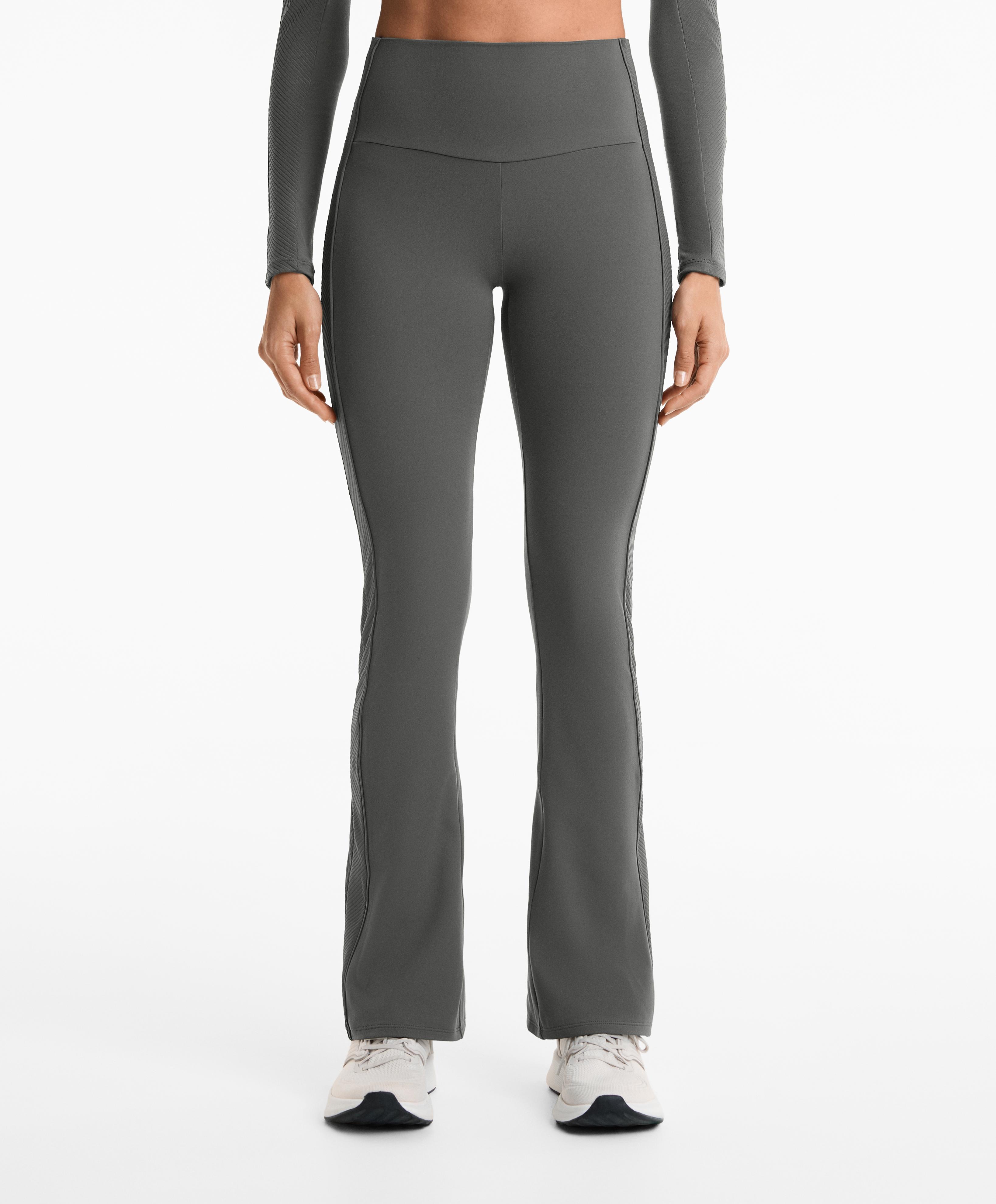 Comfortlux high rise side rib flare trousers