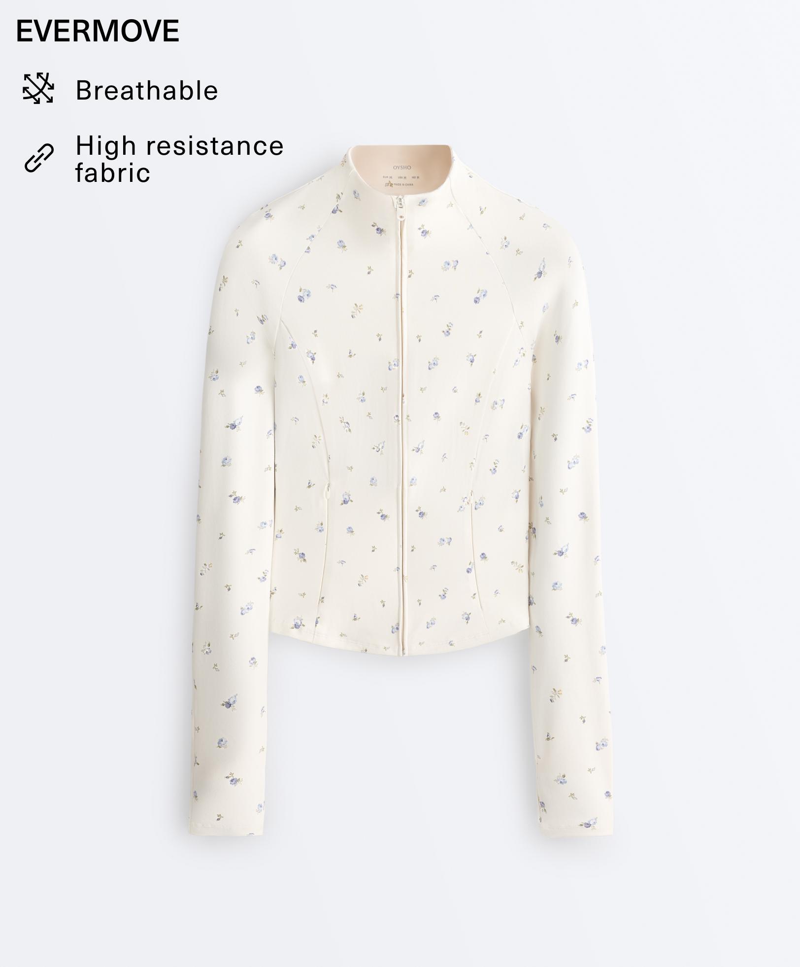 Veste technique Evermove à motif fleuri Veste technique Evermove à motif fleuri