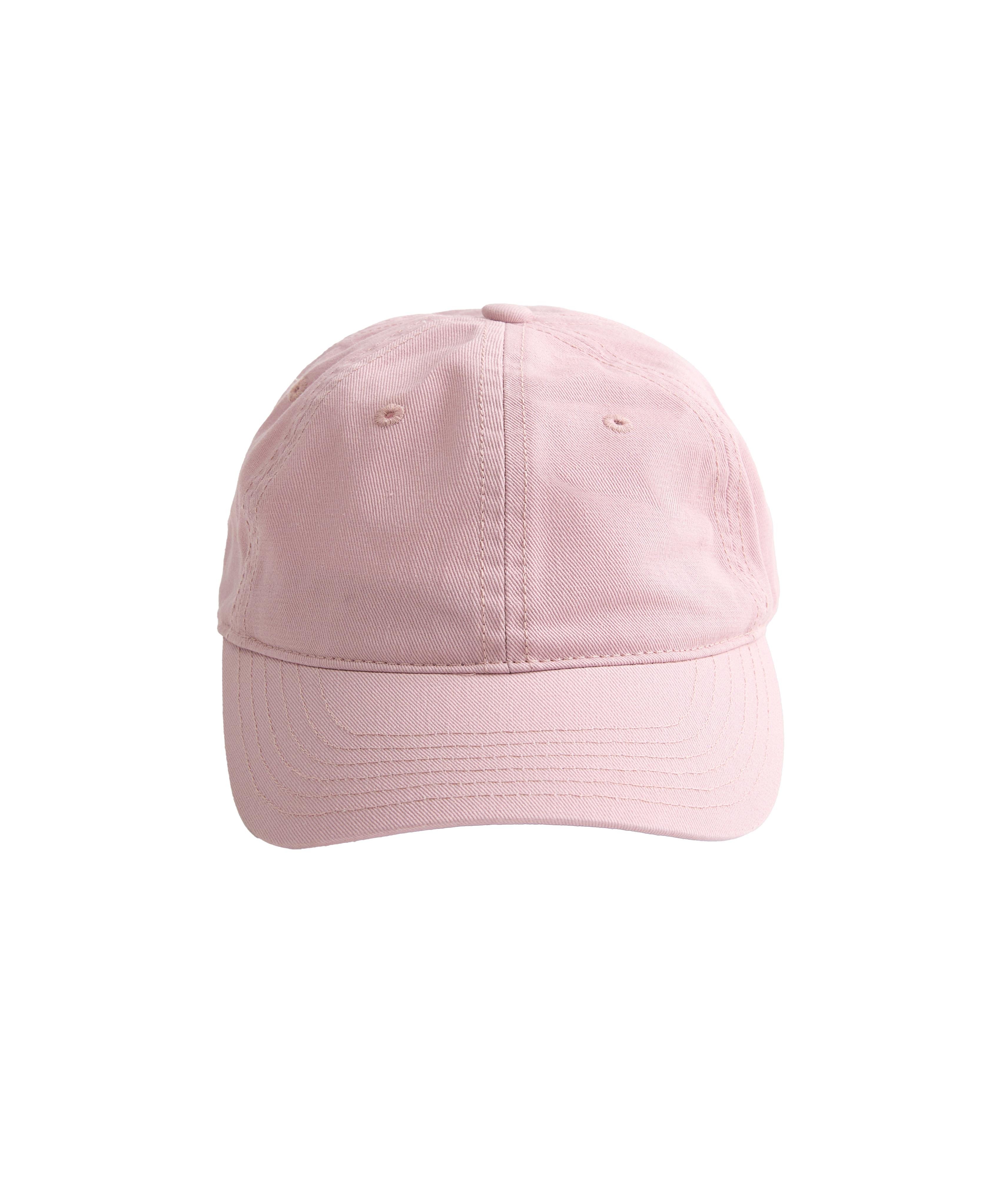 Washed-effect 100% cotton cap with tie — PALE PINK