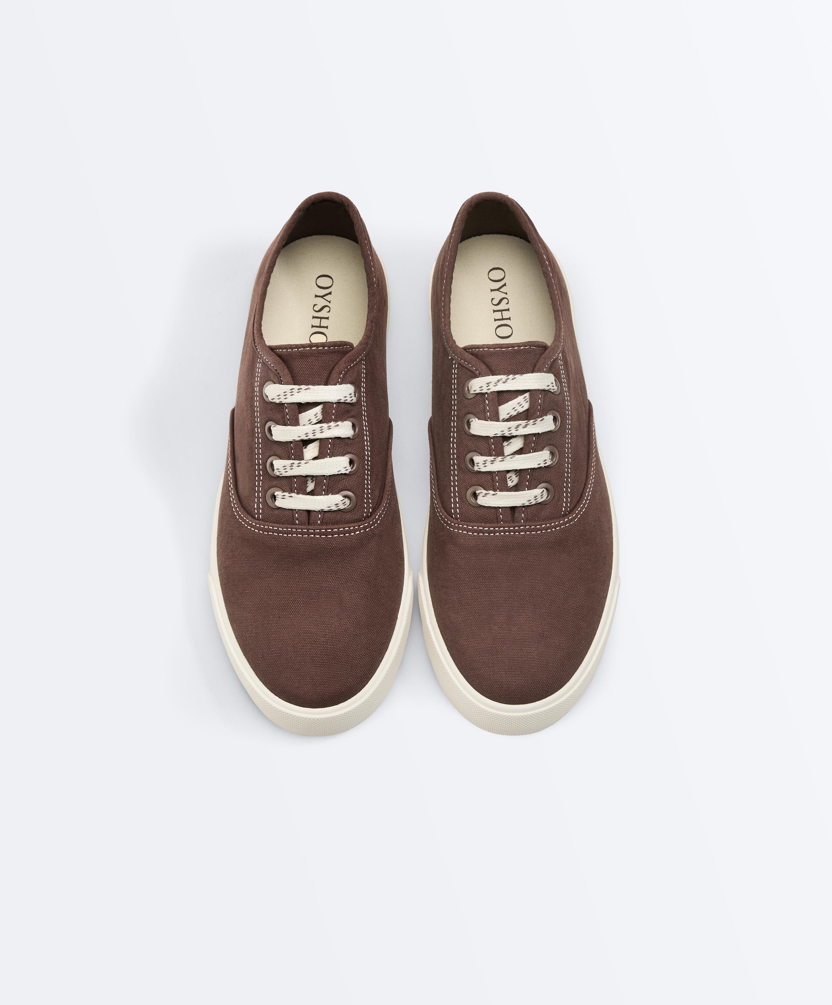 Canvas trainers — BROWN