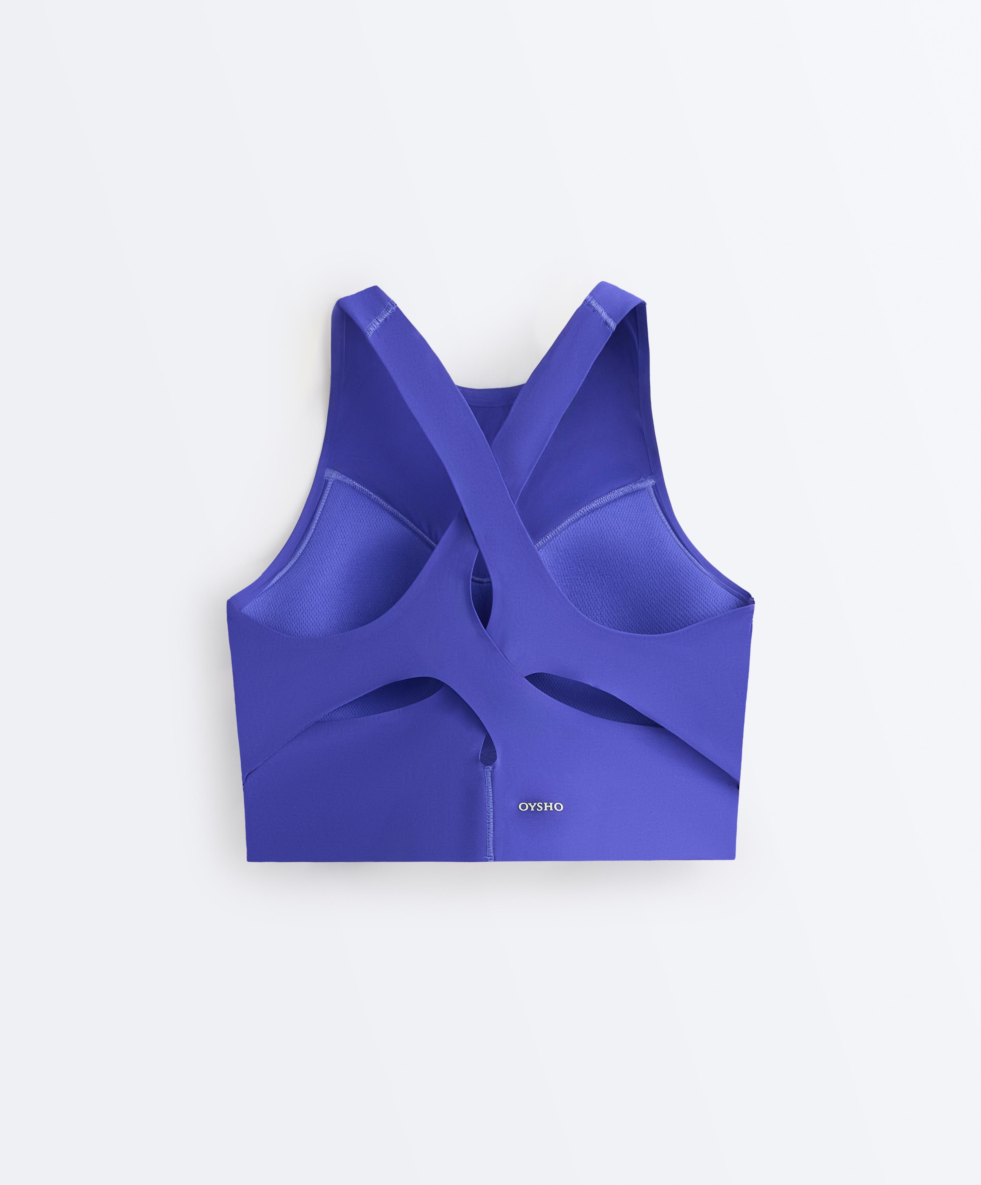 Light Touch crossover back tank top — KLEIN BLUE