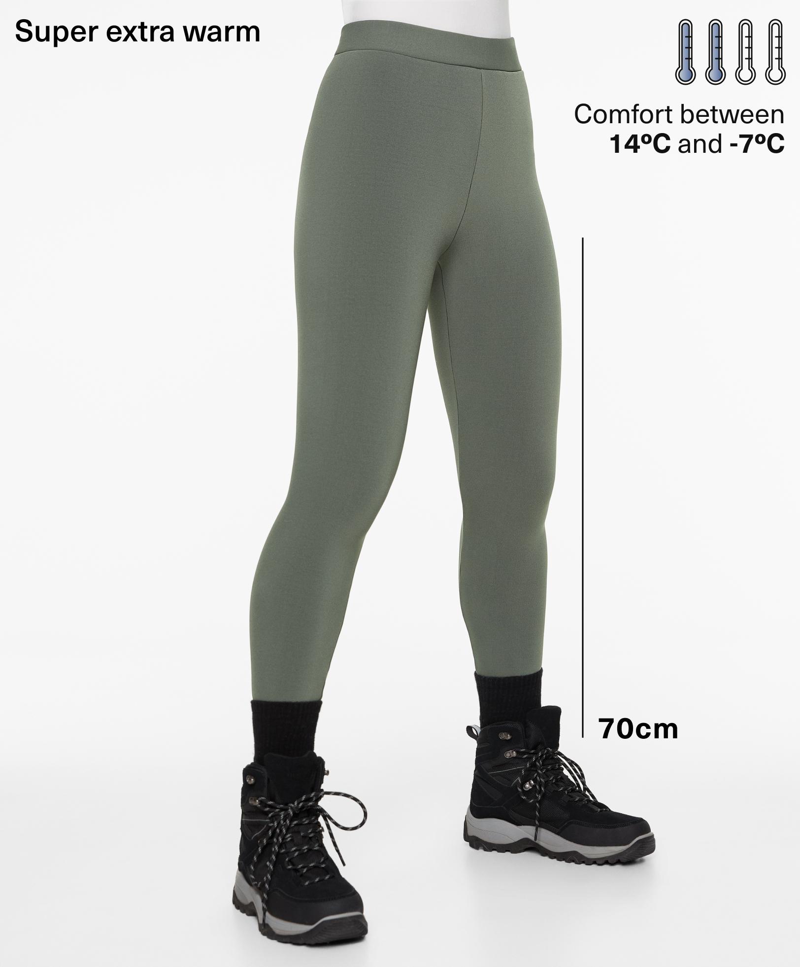 Super-extra-warm seamless 70cm high-rise ankle-length leggings - Sale