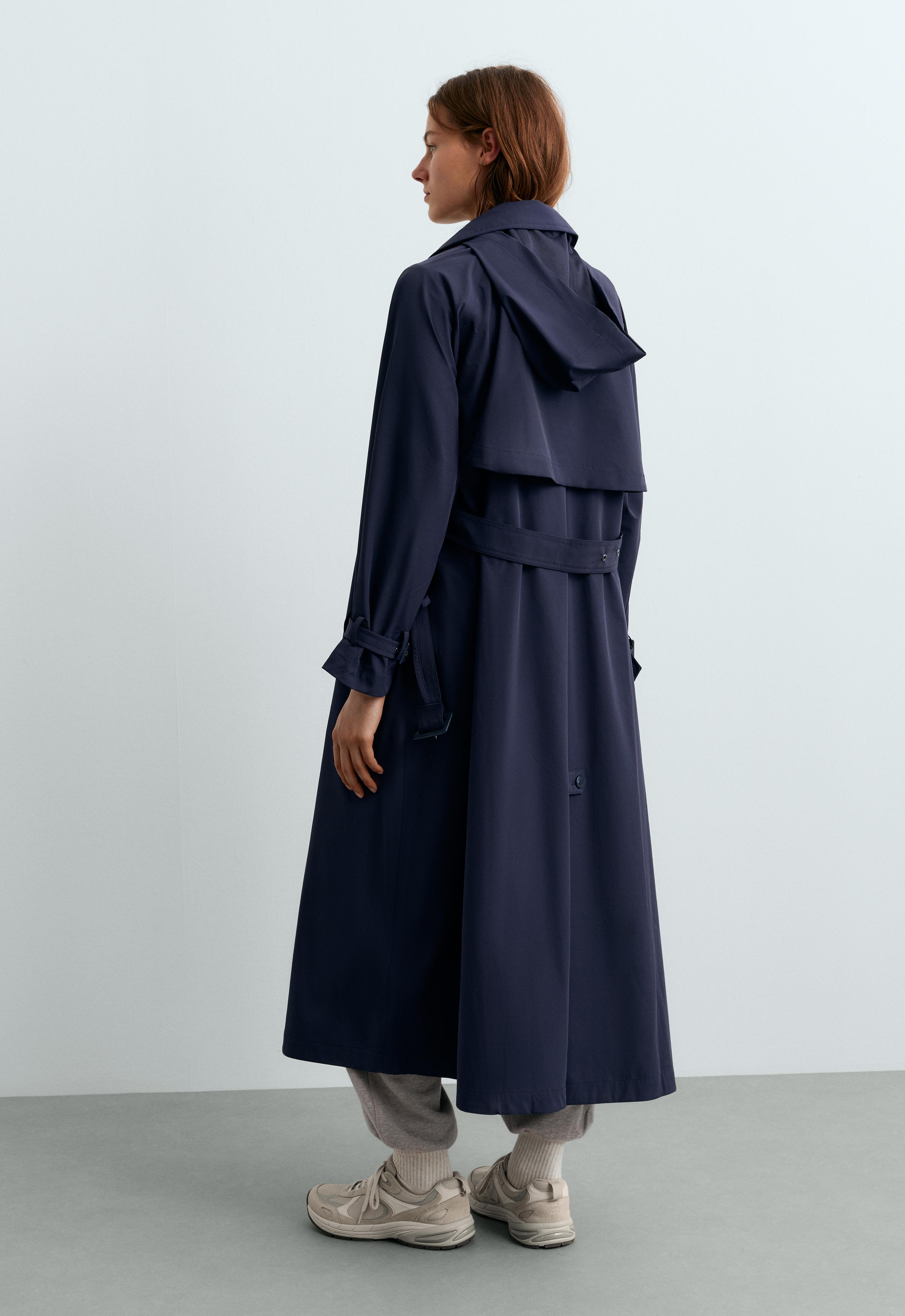 Extra lightweight 10k waterproof long jacket — MIDNIGHT BLUE