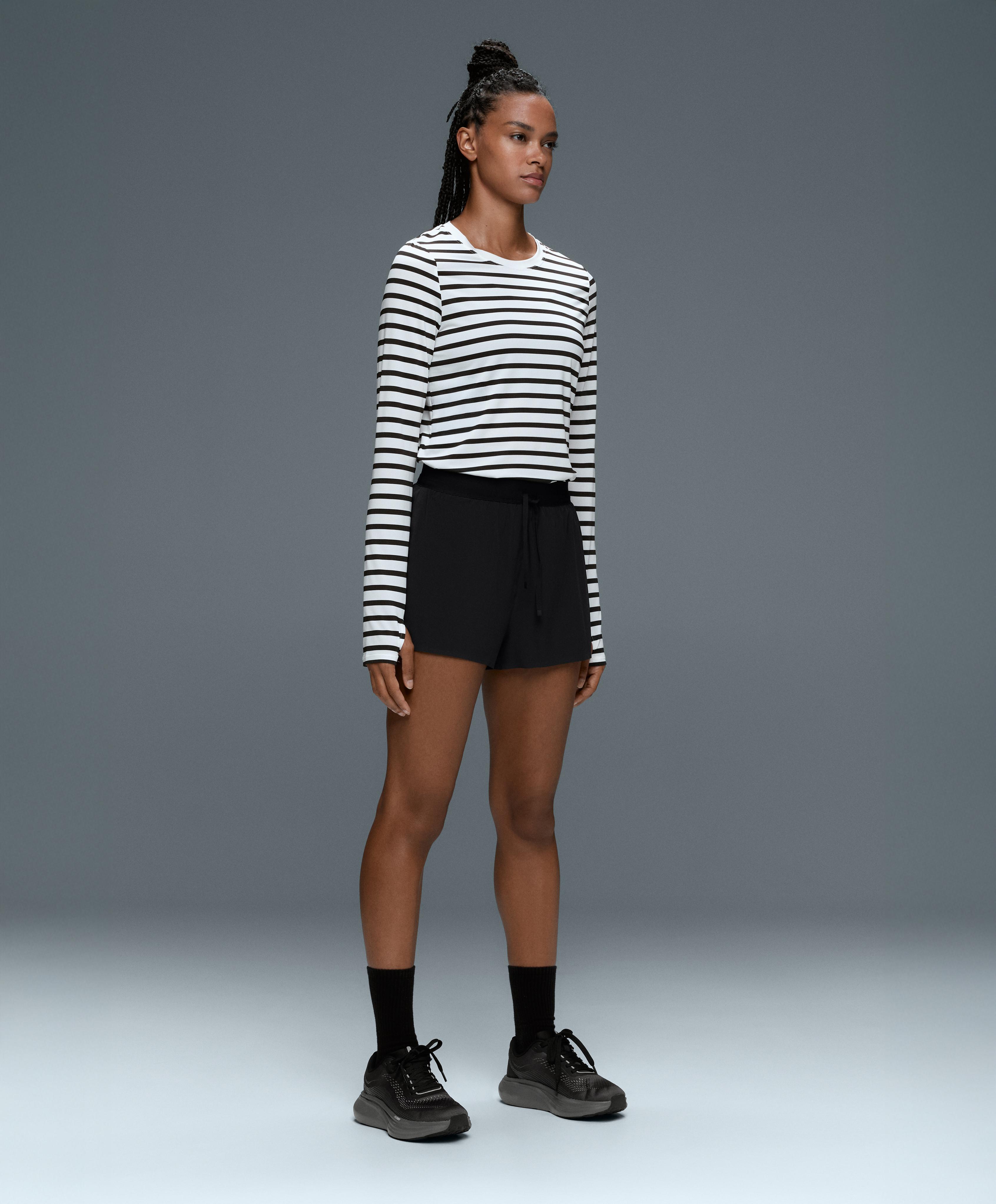 7cm high-rise technical shorts — BLACK